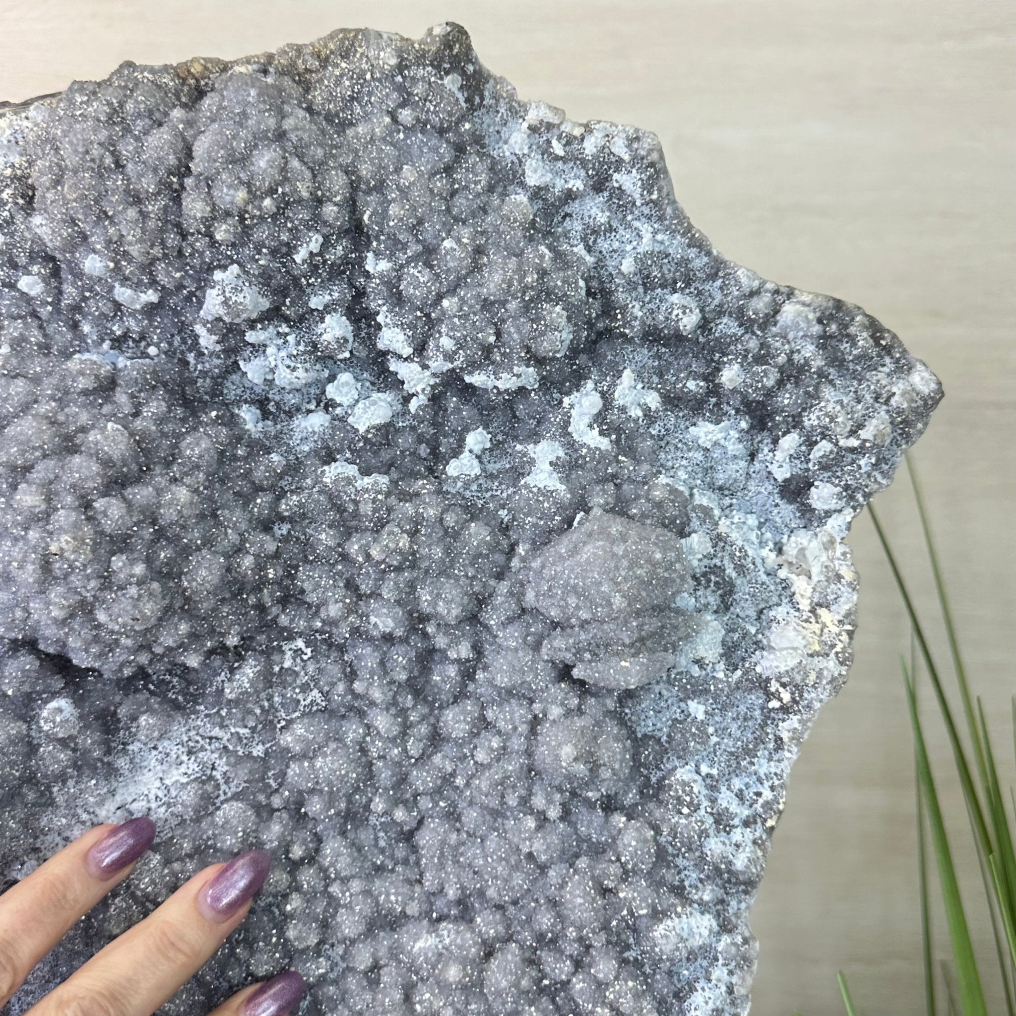 White Amethyst Cluster on a Metal Base, 45.3 lbs & 21.5" Tall, #5491 - 0246 - Brazil GemsBrazil GemsWhite Amethyst Cluster on a Metal Base, 45.3 lbs & 21.5" Tall, #5491 - 0246Clusters on Fixed Bases5491 - 0246