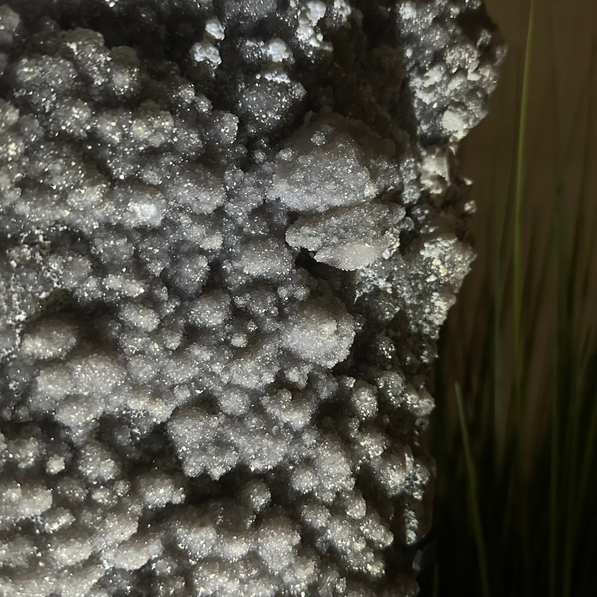 White Amethyst Cluster on a Metal Base, 45.3 lbs & 21.5" Tall, #5491 - 0246 - Brazil GemsBrazil GemsWhite Amethyst Cluster on a Metal Base, 45.3 lbs & 21.5" Tall, #5491 - 0246Clusters on Fixed Bases5491 - 0246