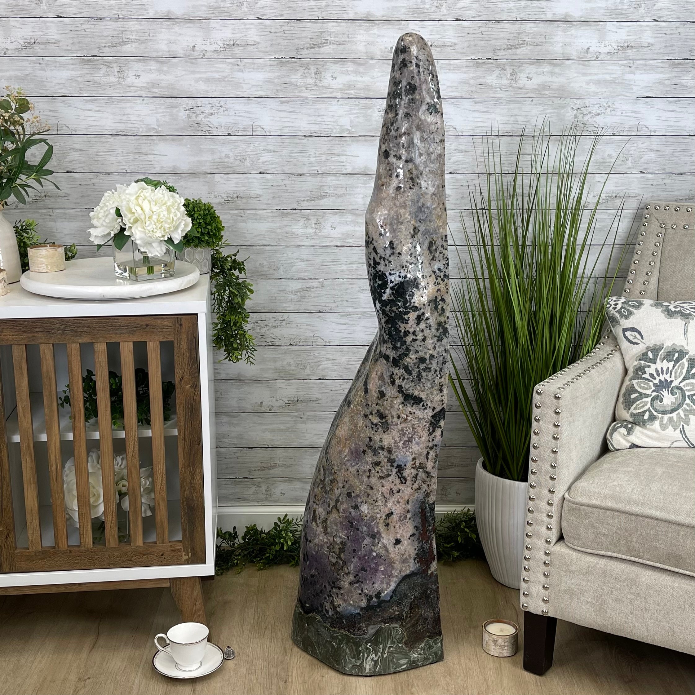 Large Extra Plus Quality Polished Brazilian Amethyst Cathedral, 155.3 lbs & 52” Tall Model #5602-0145 by Brazil Gems - Brazil GemsBrazil GemsLarge Extra Plus Quality Polished Brazilian Amethyst Cathedral, 155.3 lbs & 52” Tall Model #5602-0145 by Brazil GemsPolished Cathedrals5602-0145