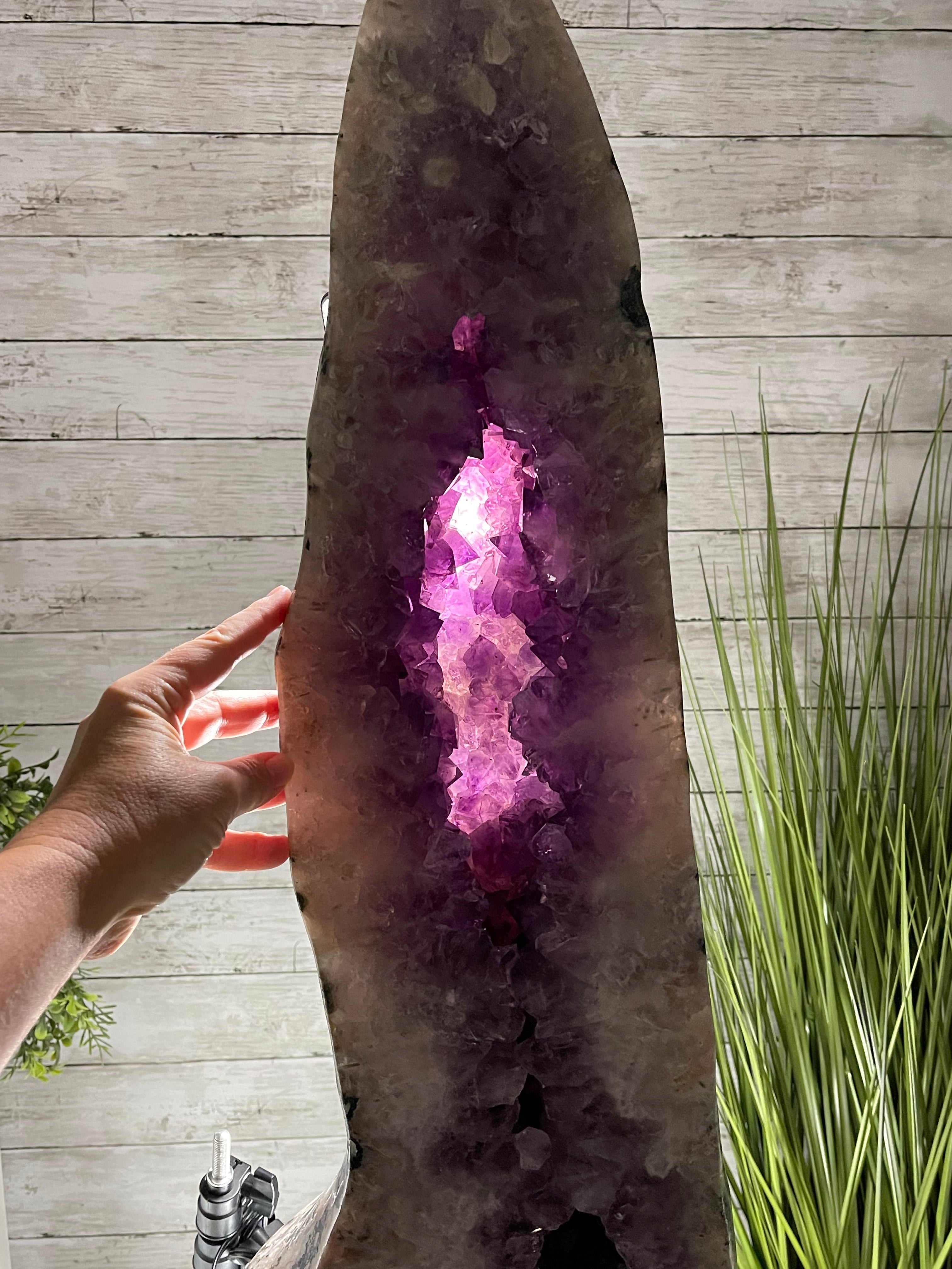 Large Extra Plus Quality Polished Brazilian Amethyst Cathedral, 157 lbs & 50.6” Tall Model #5602-0146 by Brazil Gems - Brazil GemsBrazil GemsLarge Extra Plus Quality Polished Brazilian Amethyst Cathedral, 157 lbs & 50.6” Tall Model #5602-0146 by Brazil GemsPolished Cathedrals5602-0146