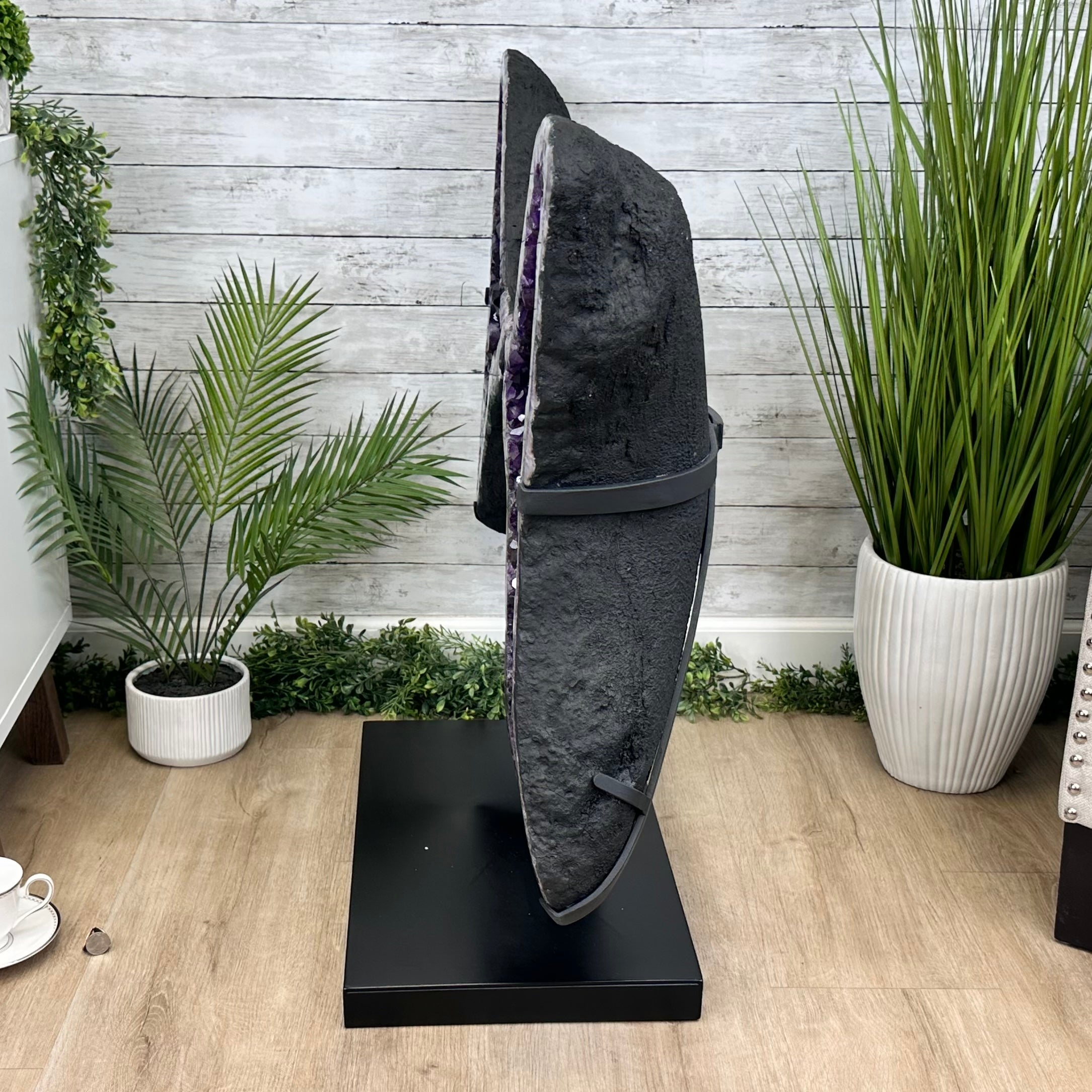 Extra Plus Quality Amethyst Wings on a Metal Stand, 174.2 lbs, 34.75" Tall #5493-0036 - Brazil GemsBrazil GemsExtra Plus Quality Amethyst Wings on a Metal Stand, 174.2 lbs, 34.75" Tall #5493-0036Amethyst Butterfly Wings5493-0036