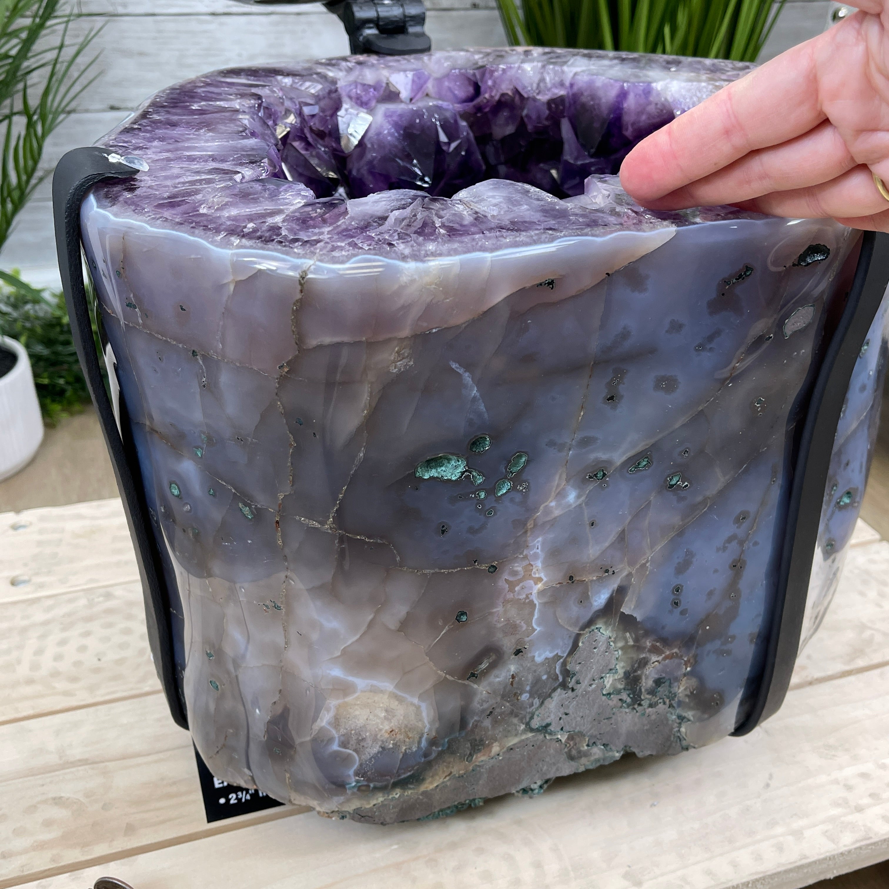 Super Quality Polished Amethyst "Jewelry Box", Clam Shell style Lid, 189.6 lbs & 25.5" tall, Model #5656-0008 by Brazil Gems - Brazil GemsBrazil GemsSuper Quality Polished Amethyst "Jewelry Box", Clam Shell style Lid, 189.6 lbs & 25.5" tall, Model #5656-0008 by Brazil GemsGeode Jewelry Boxes5656-0008