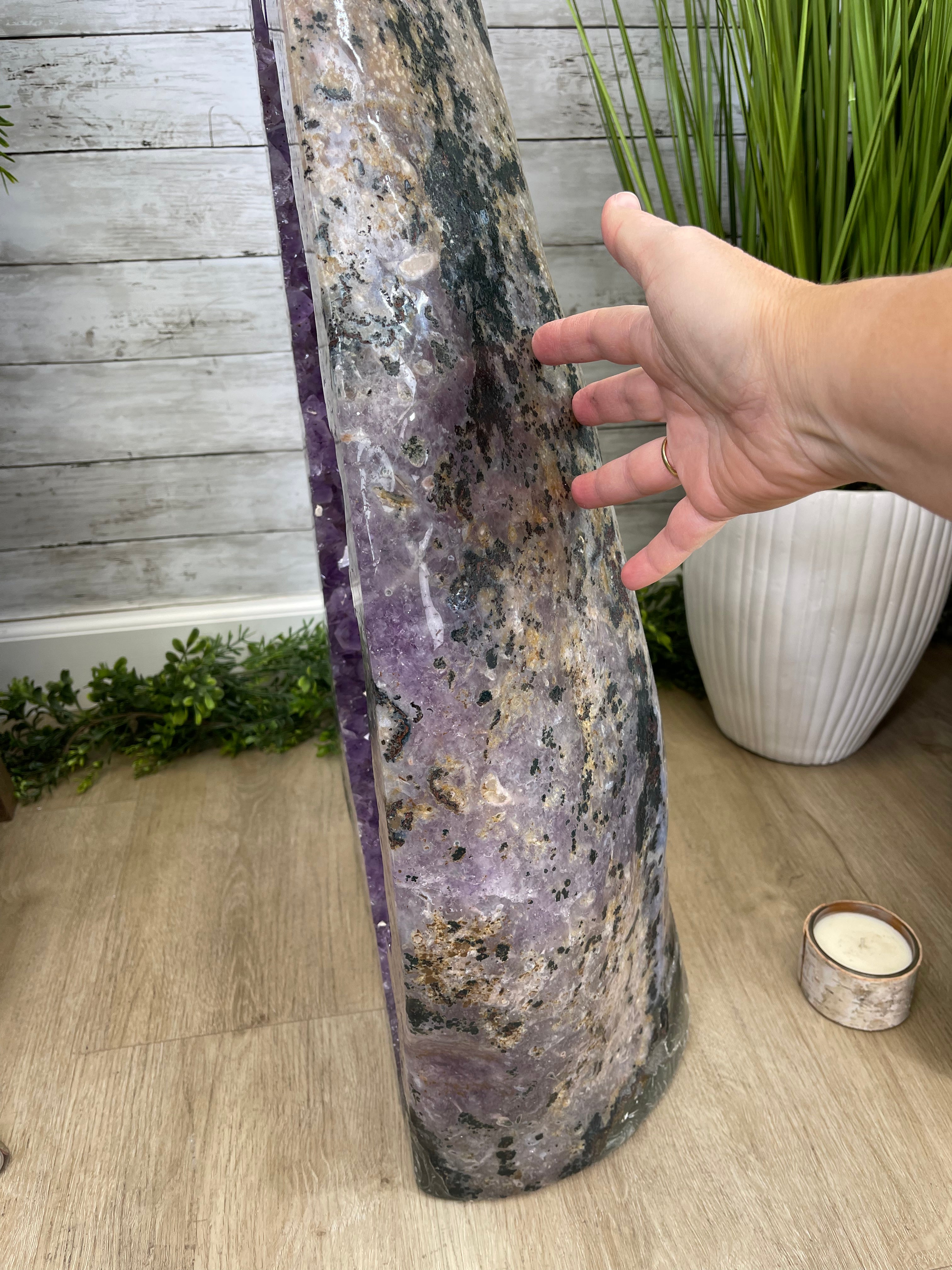 Large Extra Plus Quality Polished Brazilian Amethyst Cathedral, 155.3 lbs & 52” Tall Model #5602-0145 by Brazil Gems - Brazil GemsBrazil GemsLarge Extra Plus Quality Polished Brazilian Amethyst Cathedral, 155.3 lbs & 52” Tall Model #5602-0145 by Brazil GemsPolished Cathedrals5602-0145