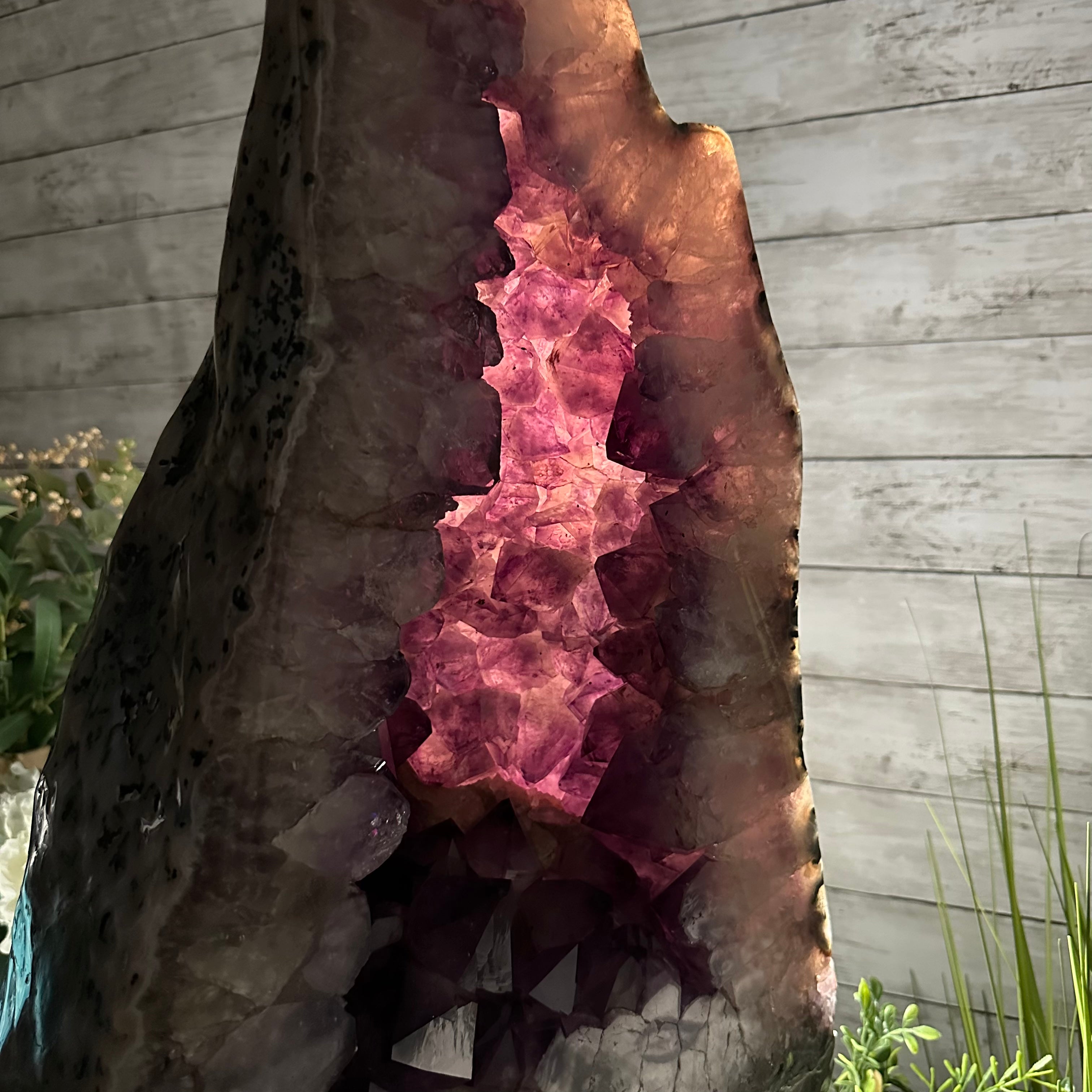 Extra Plus Quality Polished Brazilian Amethyst Cathedral, 114.2 lbs & 23" tall Model #5602-0166 by Brazil Gems - Brazil GemsBrazil GemsExtra Plus Quality Polished Brazilian Amethyst Cathedral, 114.2 lbs & 23" tall Model #5602-0166 by Brazil GemsPolished Cathedrals5602-0166