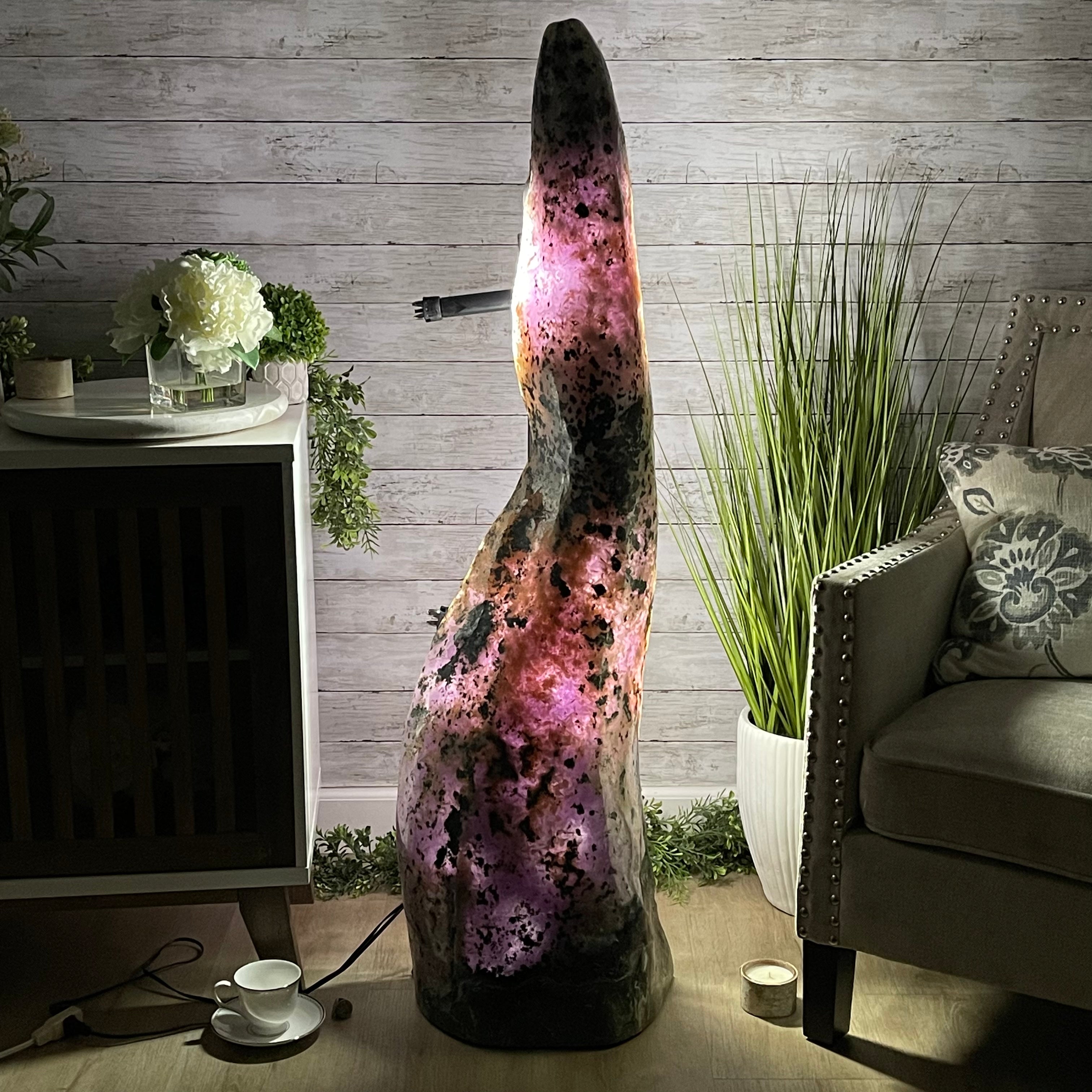 Large Extra Plus Quality Polished Brazilian Amethyst Cathedral, 155.3 lbs & 52” Tall Model #5602-0145 by Brazil Gems - Brazil GemsBrazil GemsLarge Extra Plus Quality Polished Brazilian Amethyst Cathedral, 155.3 lbs & 52” Tall Model #5602-0145 by Brazil GemsPolished Cathedrals5602-0145