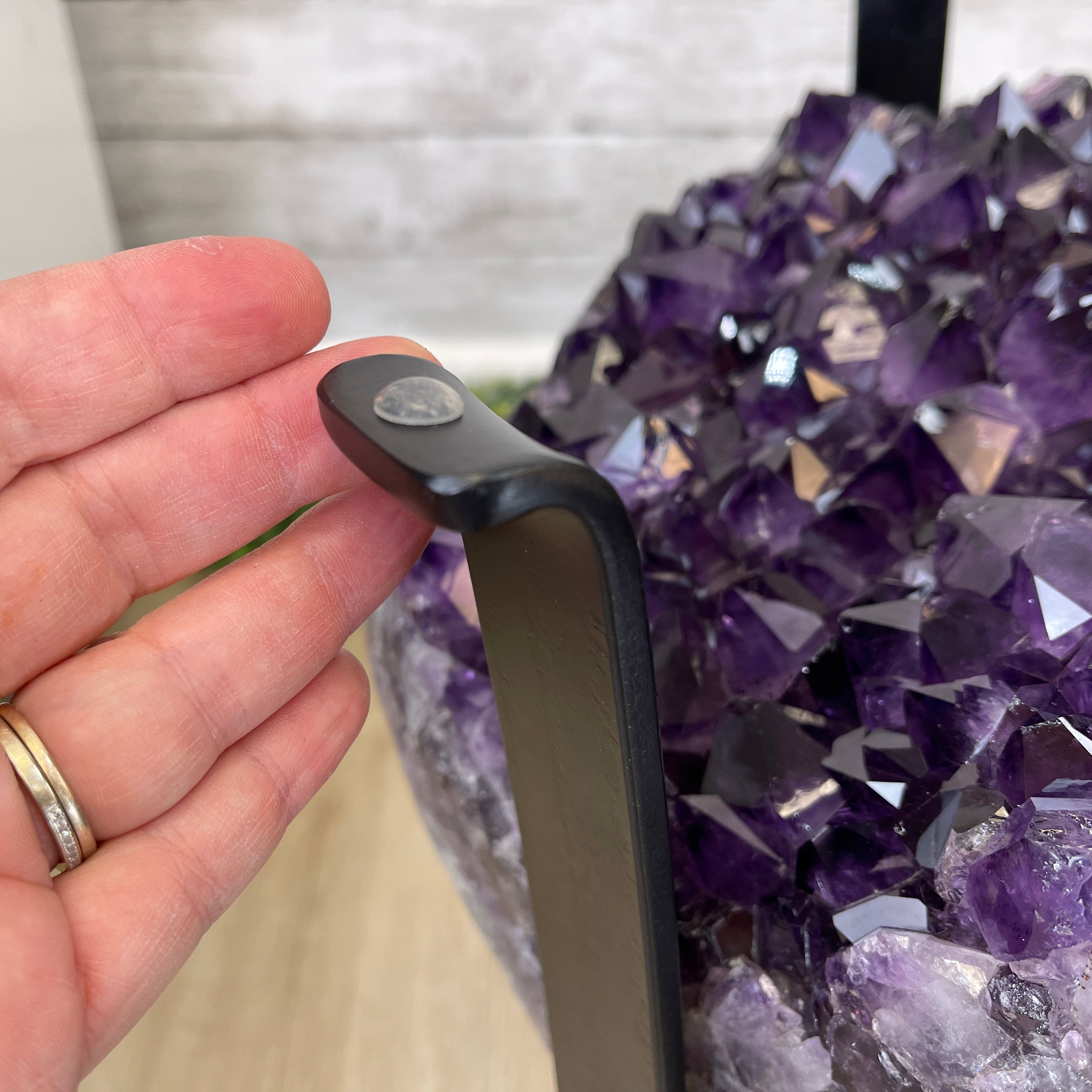 Extra Plus Quality Brazilian Amethyst Coffee Table, 144.6 lbs & 17.75" tall #1385-0035 by Brazil Gems - Brazil GemsBrazil GemsExtra Plus Quality Brazilian Amethyst Coffee Table, 144.6 lbs & 17.75" tall #1385-0035 by Brazil GemsTables: Coffee1385-0035