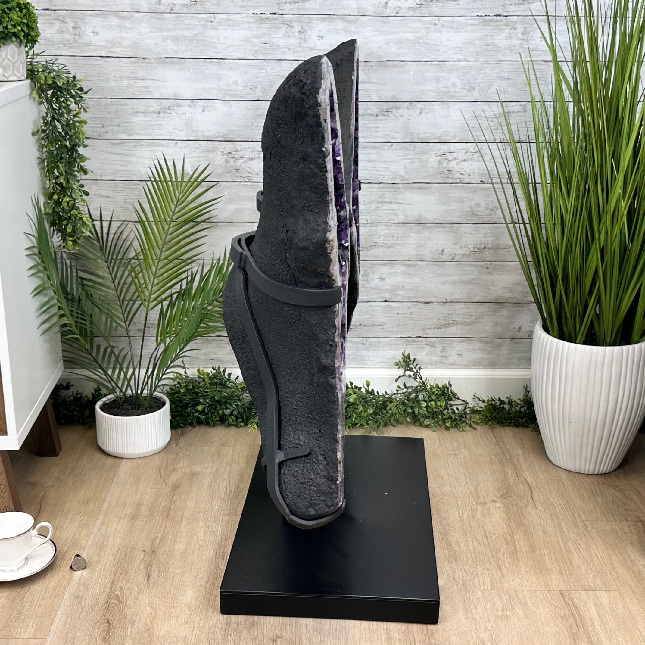 Extra Plus Quality Amethyst Wings on a Metal Stand, 174.2 lbs, 34.75" Tall #5493-0036 - Brazil GemsBrazil GemsExtra Plus Quality Amethyst Wings on a Metal Stand, 174.2 lbs, 34.75" Tall #5493-0036Amethyst Butterfly Wings5493-0036