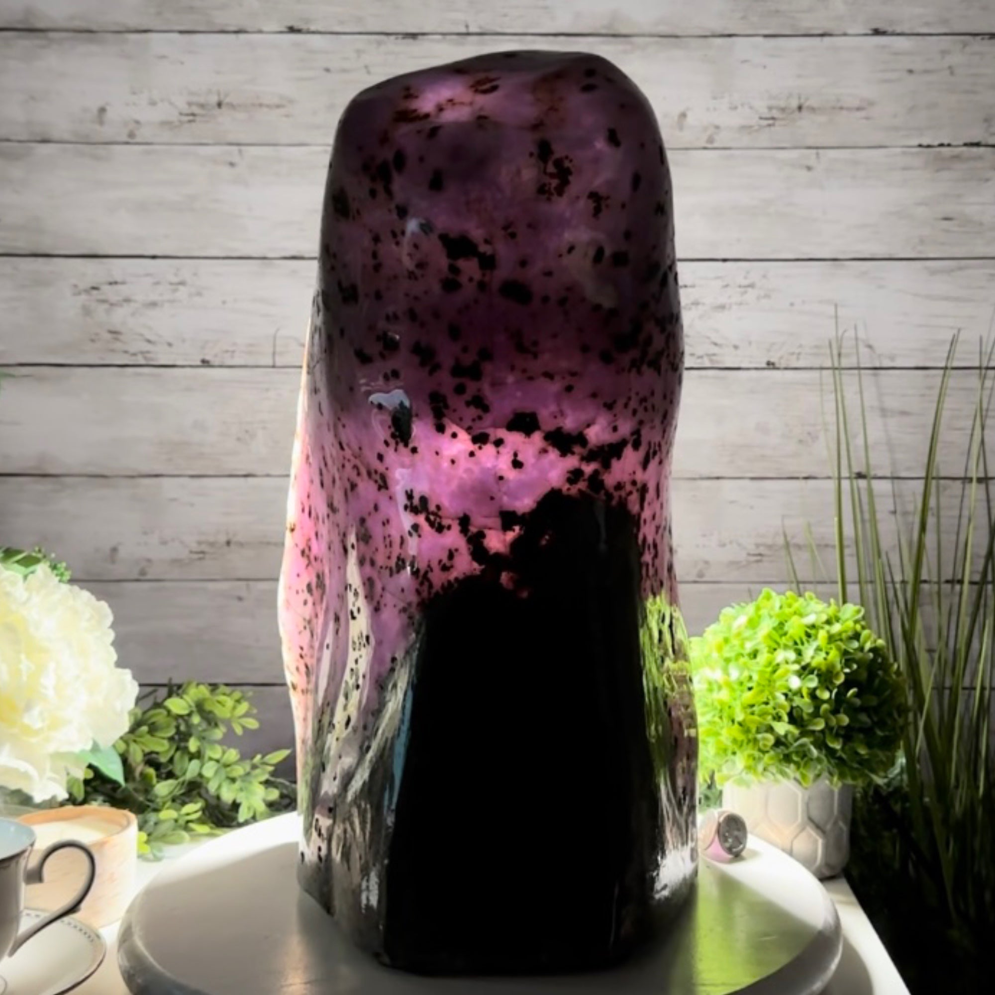 Extra Plus Quality Polished Brazilian Amethyst Cathedral, 53.7 lbs & 15" tall Model #5602-0159 by Brazil Gems - Brazil GemsBrazil GemsExtra Plus Quality Polished Brazilian Amethyst Cathedral, 53.7 lbs & 15" tall Model #5602-0159 by Brazil GemsPolished Cathedrals5602-0159