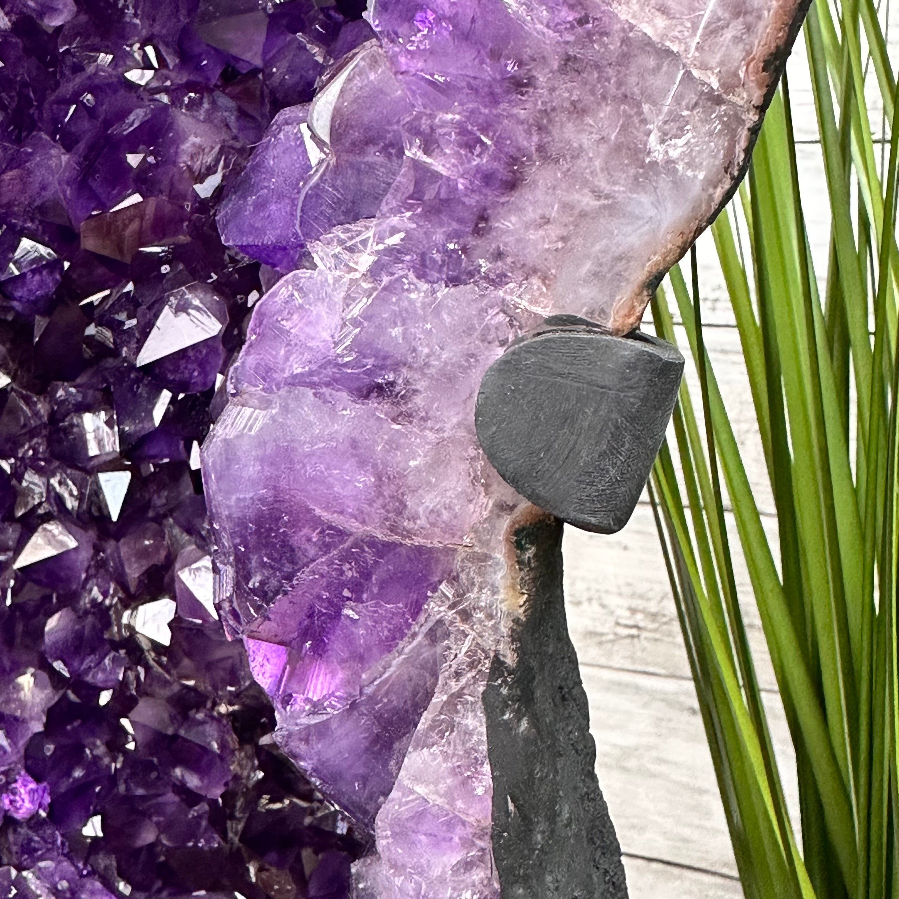 Extra Plus Quality Amethyst Wings on a Metal Stand, 174.2 lbs, 34.75" Tall #5493-0036 - Brazil GemsBrazil GemsExtra Plus Quality Amethyst Wings on a Metal Stand, 174.2 lbs, 34.75" Tall #5493-0036Amethyst Butterfly Wings5493-0036