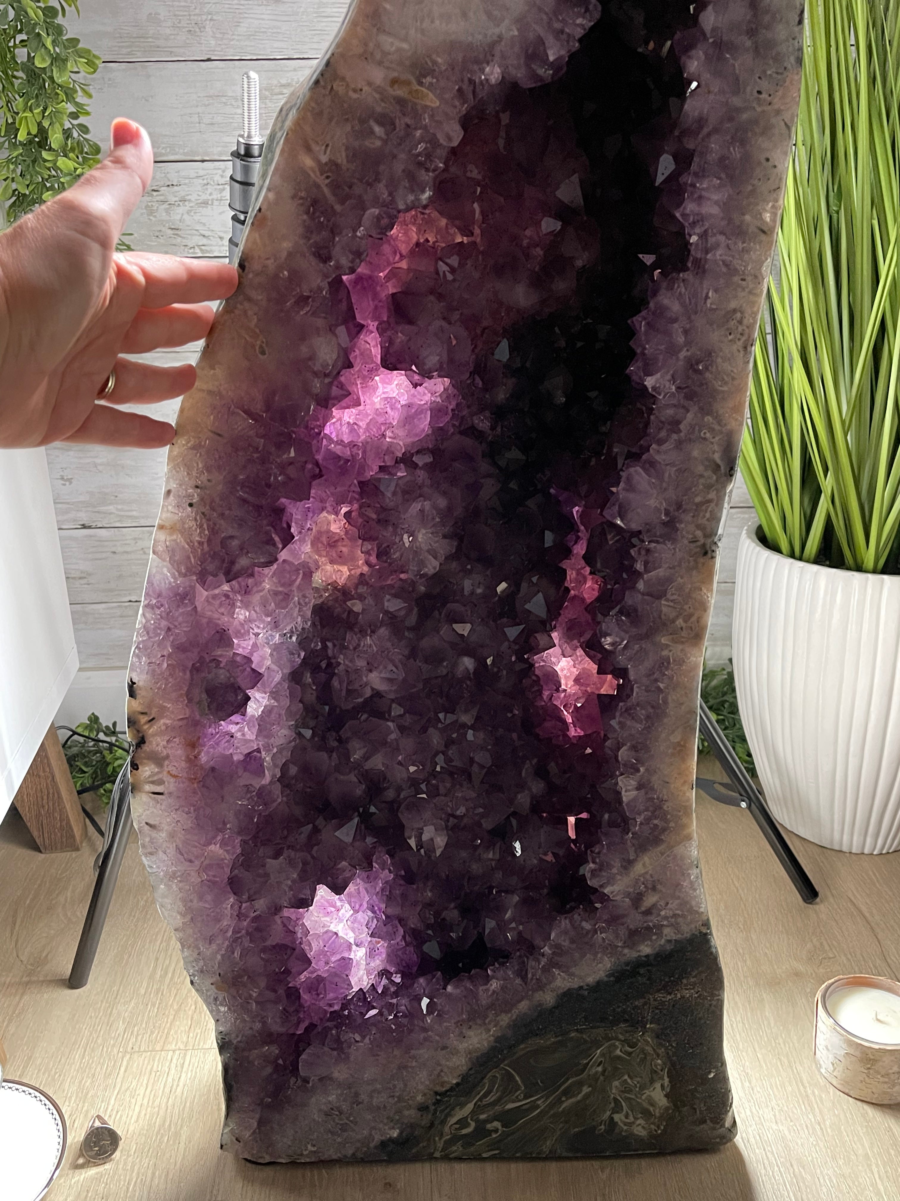 Large Extra Plus Quality Polished Brazilian Amethyst Cathedral, 157 lbs & 50.6” Tall Model #5602-0146 by Brazil Gems - Brazil GemsBrazil GemsLarge Extra Plus Quality Polished Brazilian Amethyst Cathedral, 157 lbs & 50.6” Tall Model #5602-0146 by Brazil GemsPolished Cathedrals5602-0146