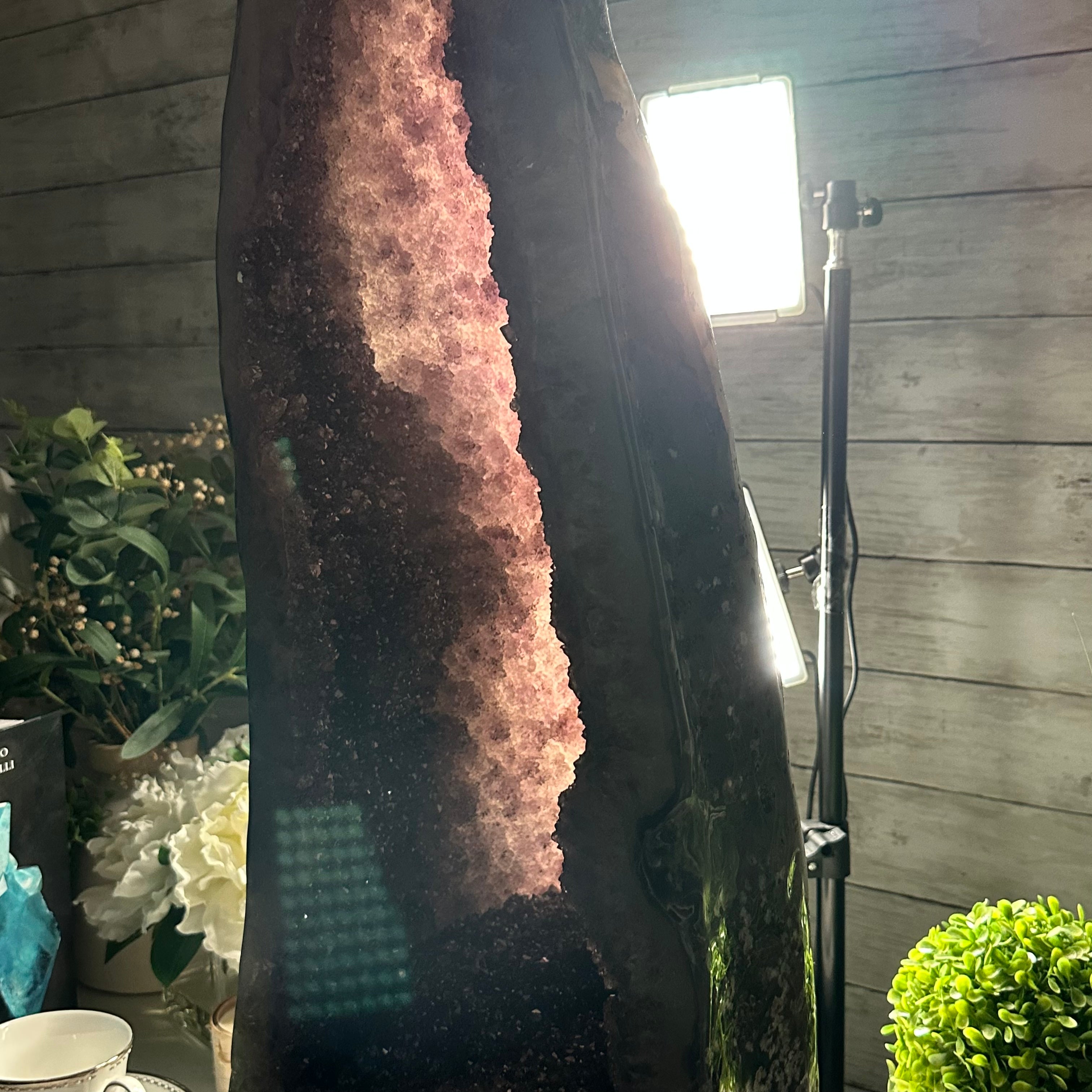 Extra Quality Polished Brazilian Amethyst Cathedral, 84.8 lbs & 26.2" tall Model #5602-0164 by Brazil Gems - Brazil GemsBrazil GemsExtra Quality Polished Brazilian Amethyst Cathedral, 84.8 lbs & 26.2" tall Model #5602-0164 by Brazil GemsPolished Cathedrals5602-0164