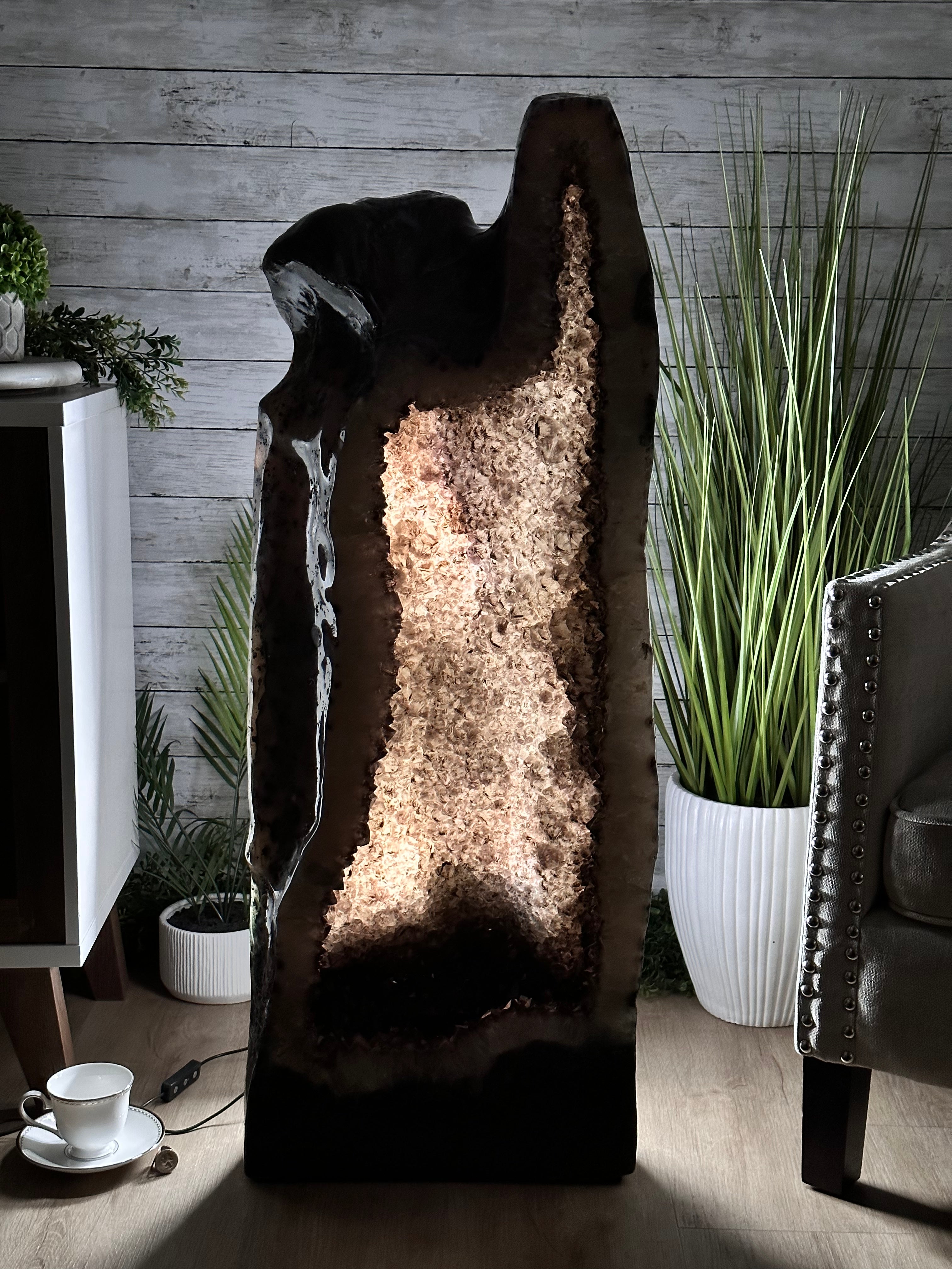 Extra Quality Polished Brazilian Amethyst Cathedral, 192.8 lbs & 43" tall Model #5602-0148 by Brazil Gems - Brazil GemsBrazil GemsExtra Quality Polished Brazilian Amethyst Cathedral, 192.8 lbs & 43" tall Model #5602-0148 by Brazil GemsPolished Cathedrals5602-0148