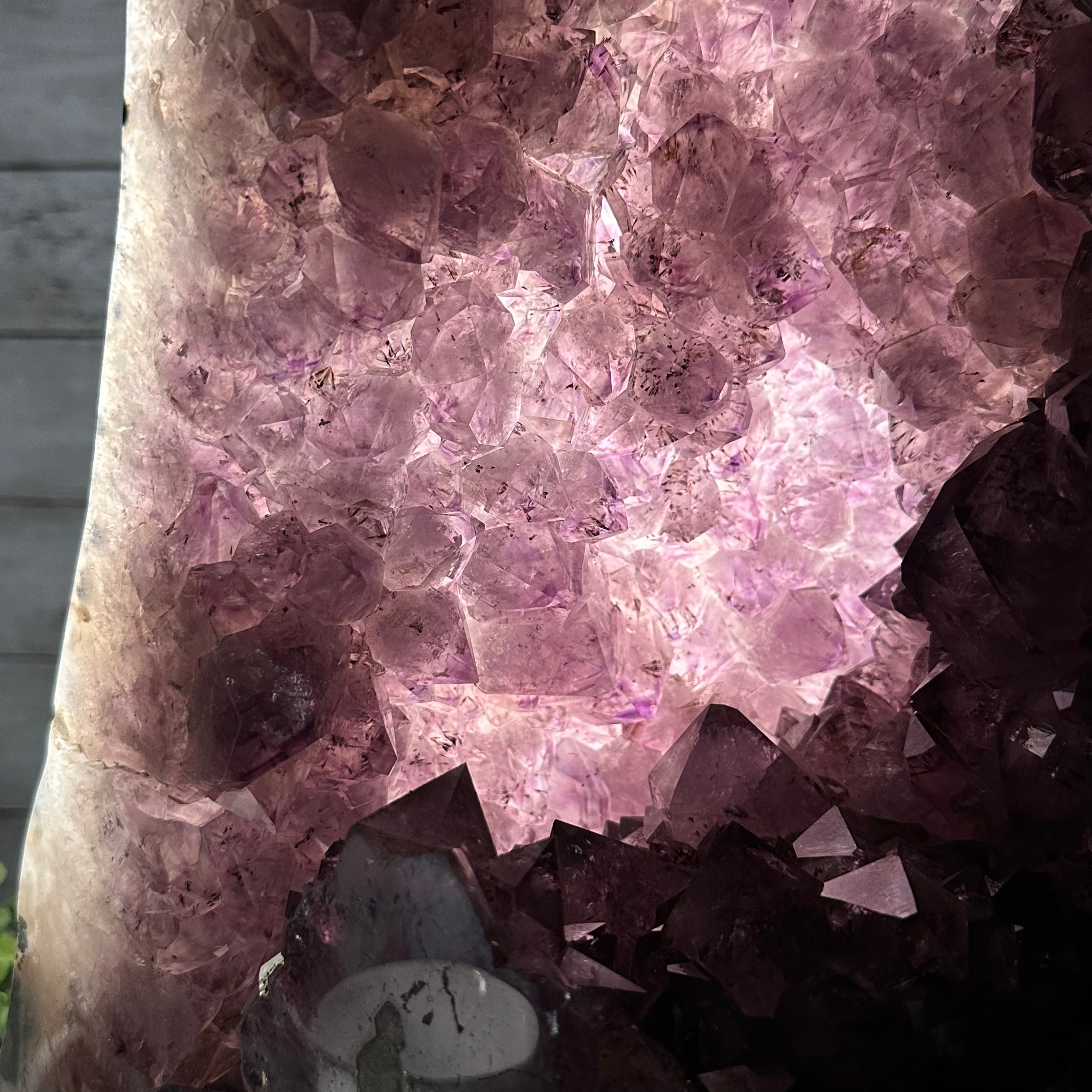 Extra Quality Polished Brazilian Amethyst Cathedral, 104.8 lbs & 24.5" tall Model #5602-0165 by Brazil Gems - Brazil GemsBrazil GemsExtra Quality Polished Brazilian Amethyst Cathedral, 104.8 lbs & 24.5" tall Model #5602-0165 by Brazil GemsPolished Cathedrals5602-0165