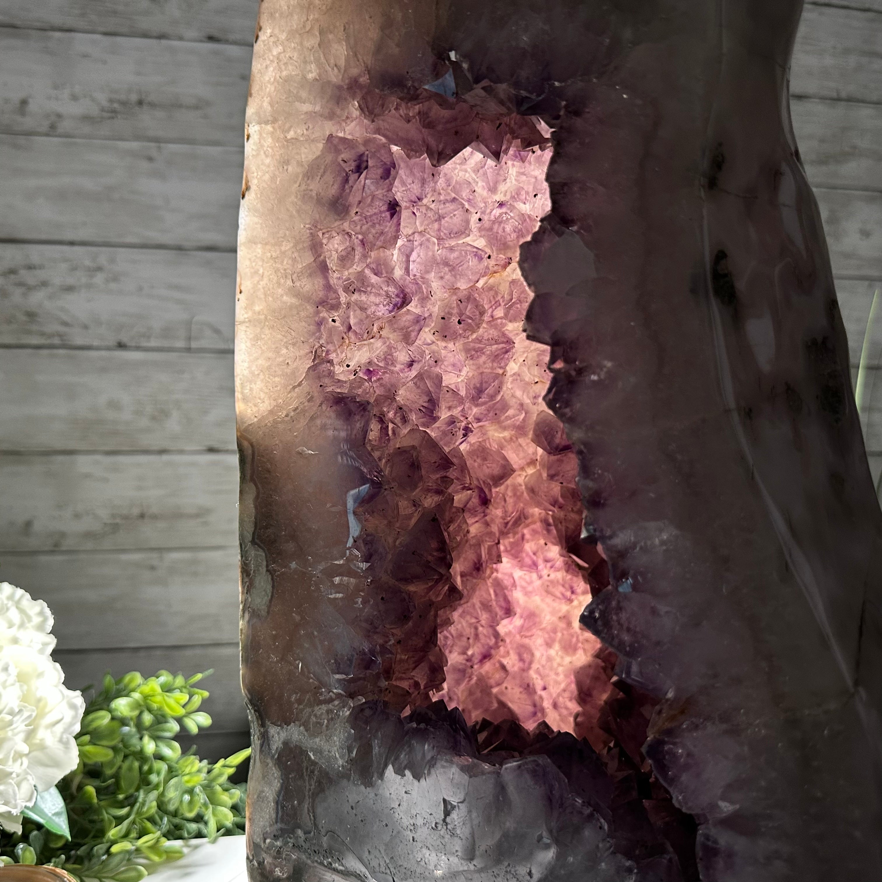 Standard Plus Quality Polished Brazilian Amethyst Cathedral, 67.5 lbs & 19.4" tall Model #5602-0163 by Brazil Gems - Brazil GemsBrazil GemsStandard Plus Quality Polished Brazilian Amethyst Cathedral, 67.5 lbs & 19.4" tall Model #5602-0163 by Brazil GemsPolished Cathedrals5602-0163