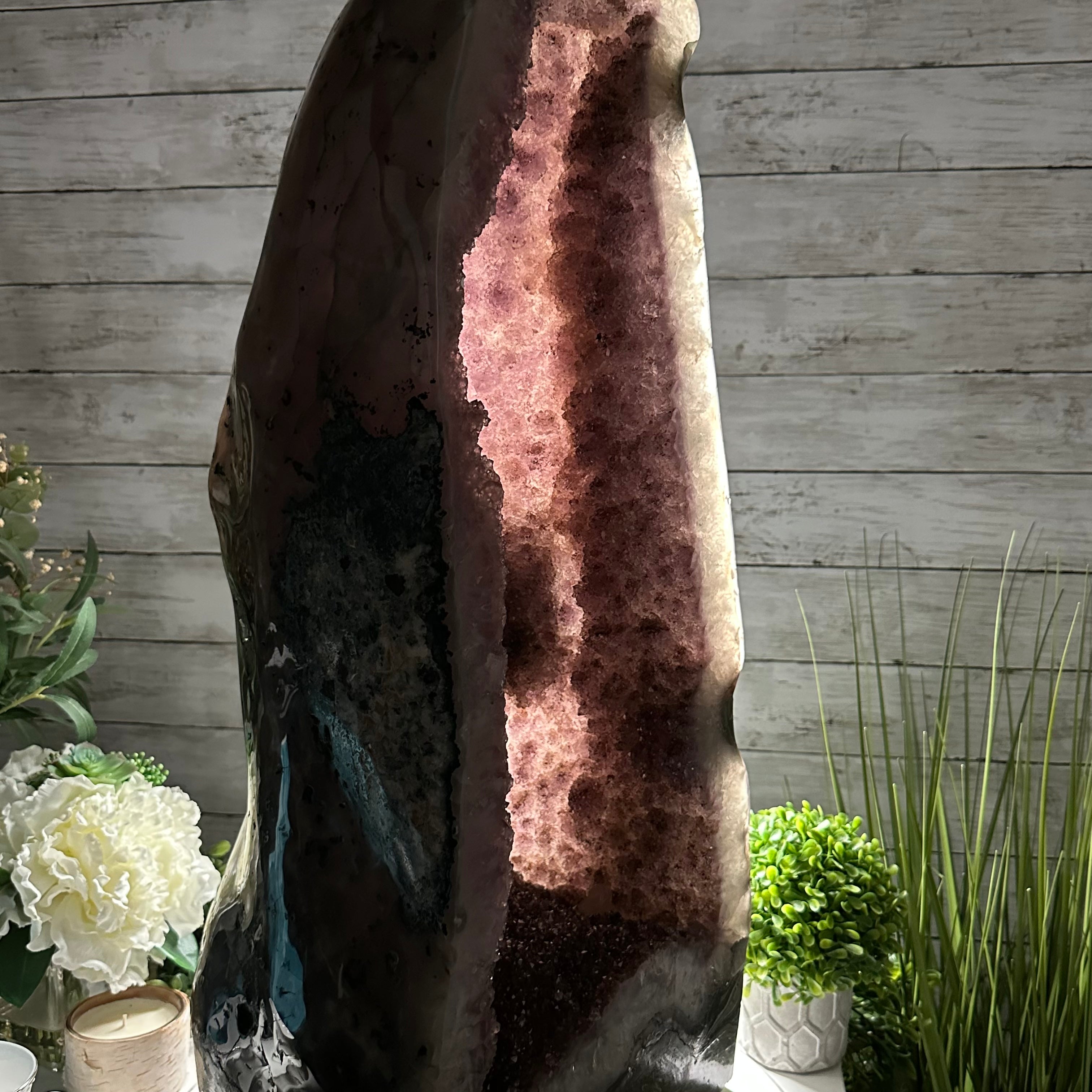Extra Quality Polished Brazilian Amethyst Cathedral, 84.8 lbs & 26.2" tall Model #5602-0164 by Brazil Gems - Brazil GemsBrazil GemsExtra Quality Polished Brazilian Amethyst Cathedral, 84.8 lbs & 26.2" tall Model #5602-0164 by Brazil GemsPolished Cathedrals5602-0164