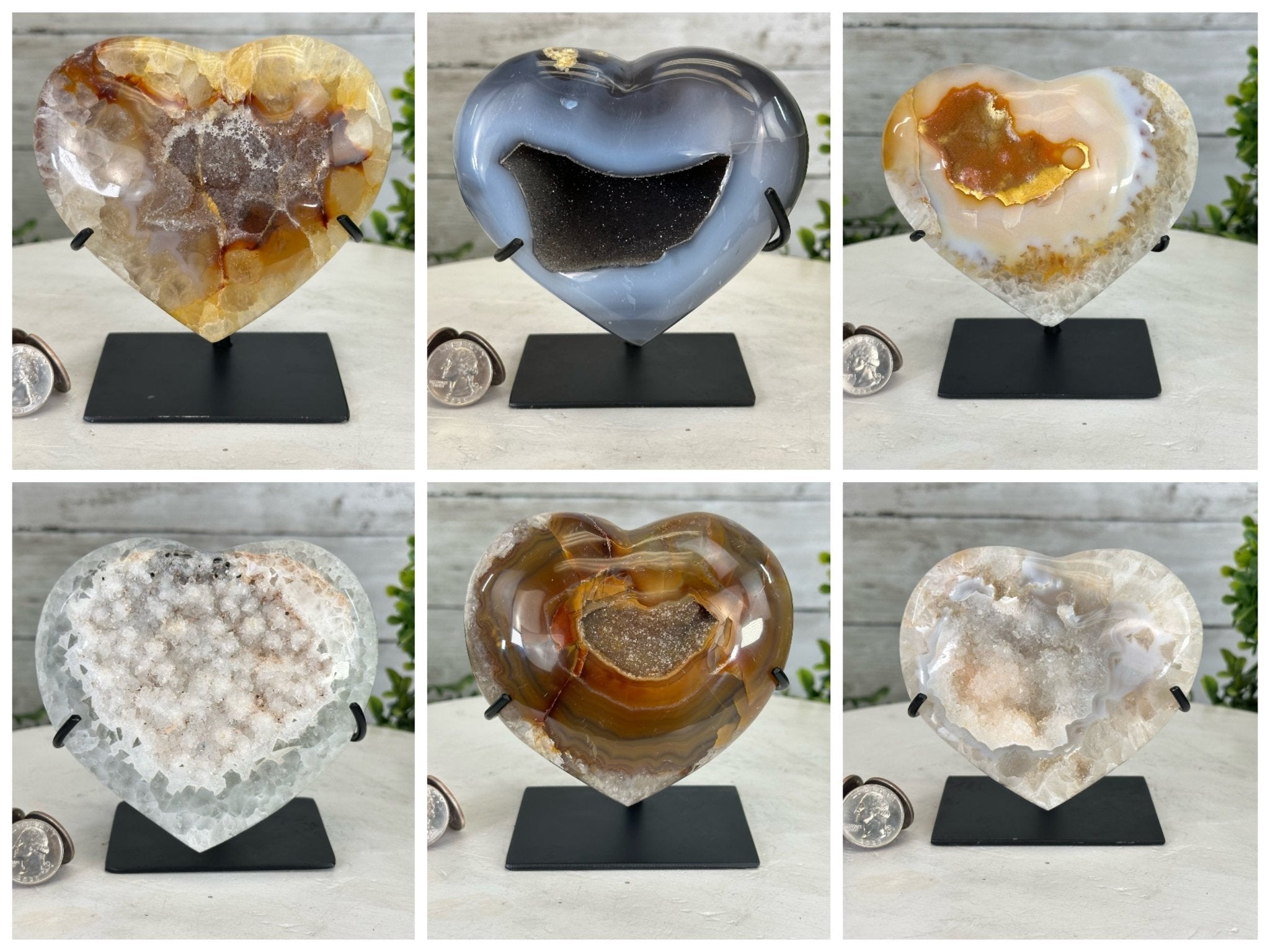 AGATE HEARTS - Brazil Gems