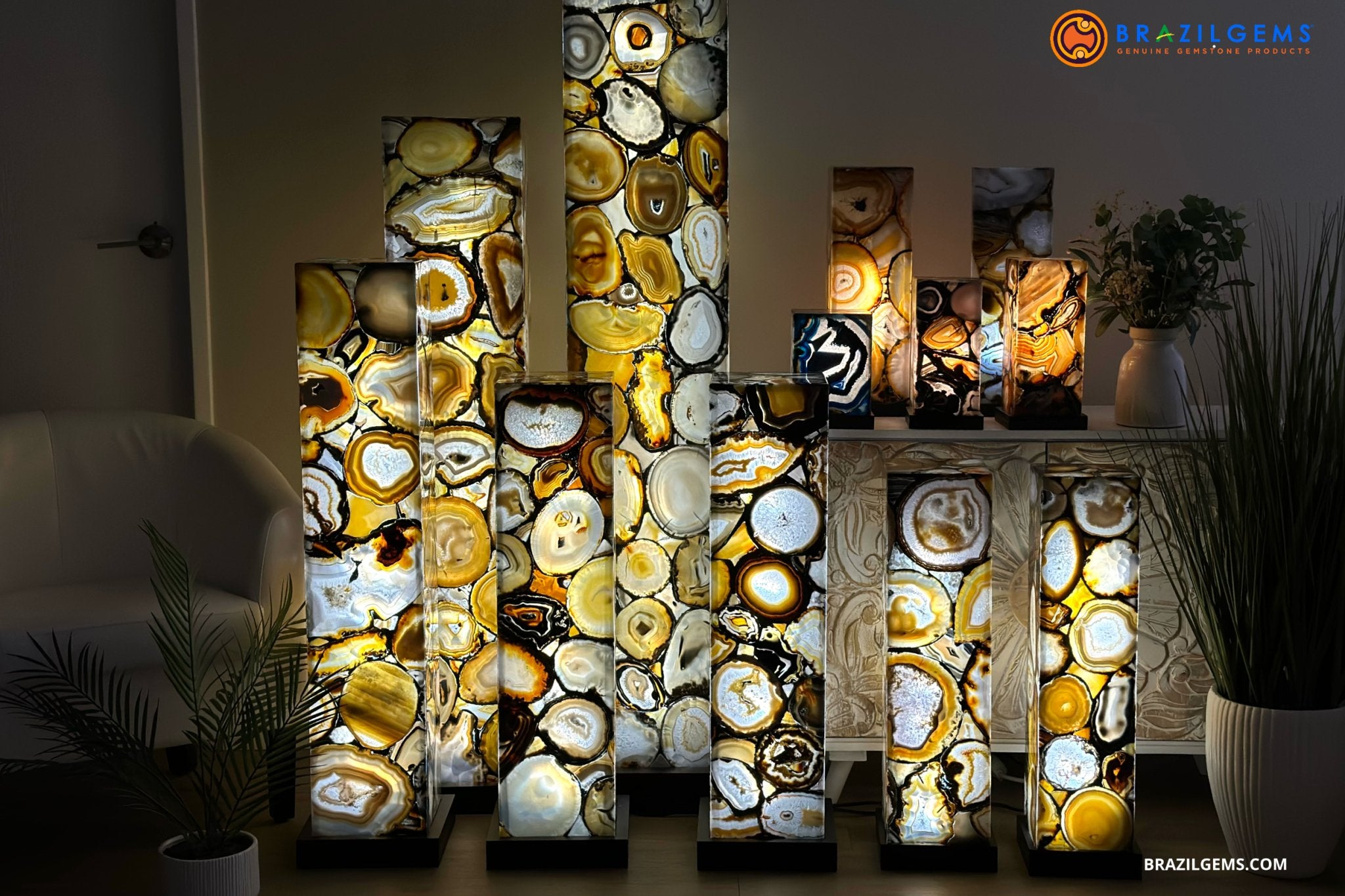 AGATE LAMPS - Brazil Gems