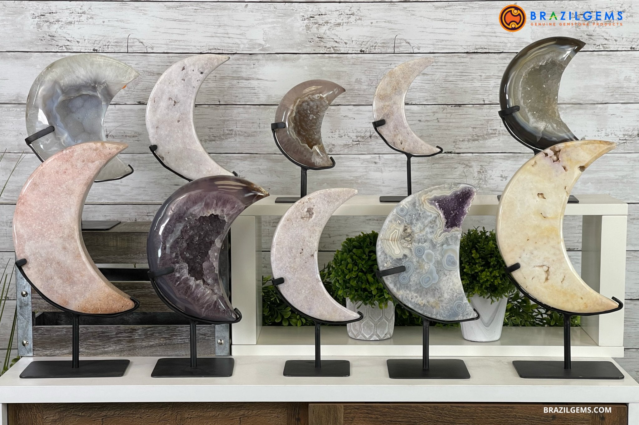 CRESCENT MOON CRYSTALS - Brazil Gems