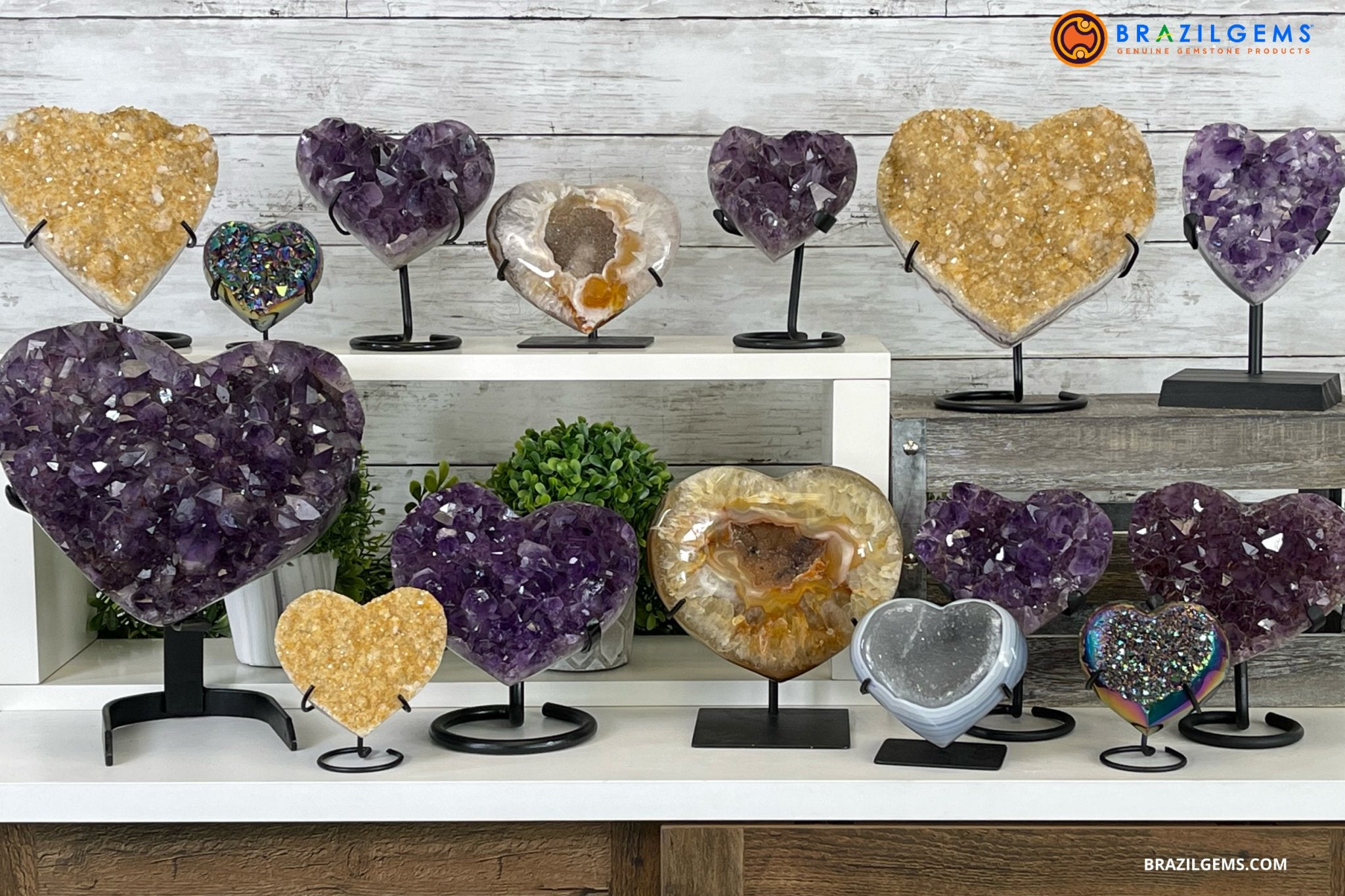 Geode Heart Shop Geode Hearts - Brazil Gems