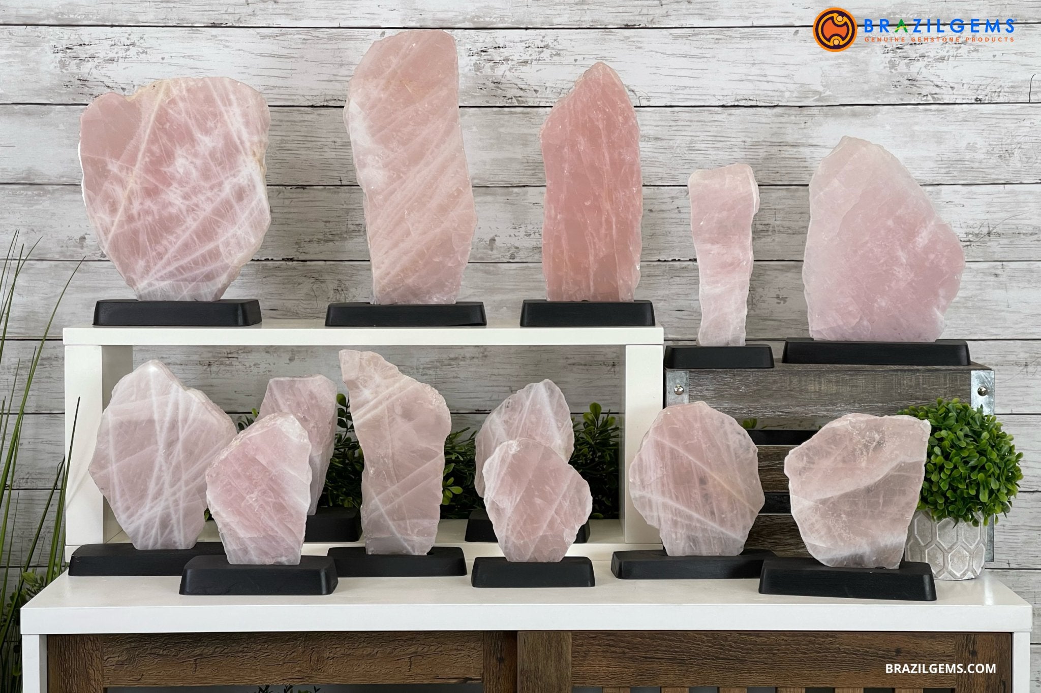 ROSE QUARTZ SLICES - Brazil Gems