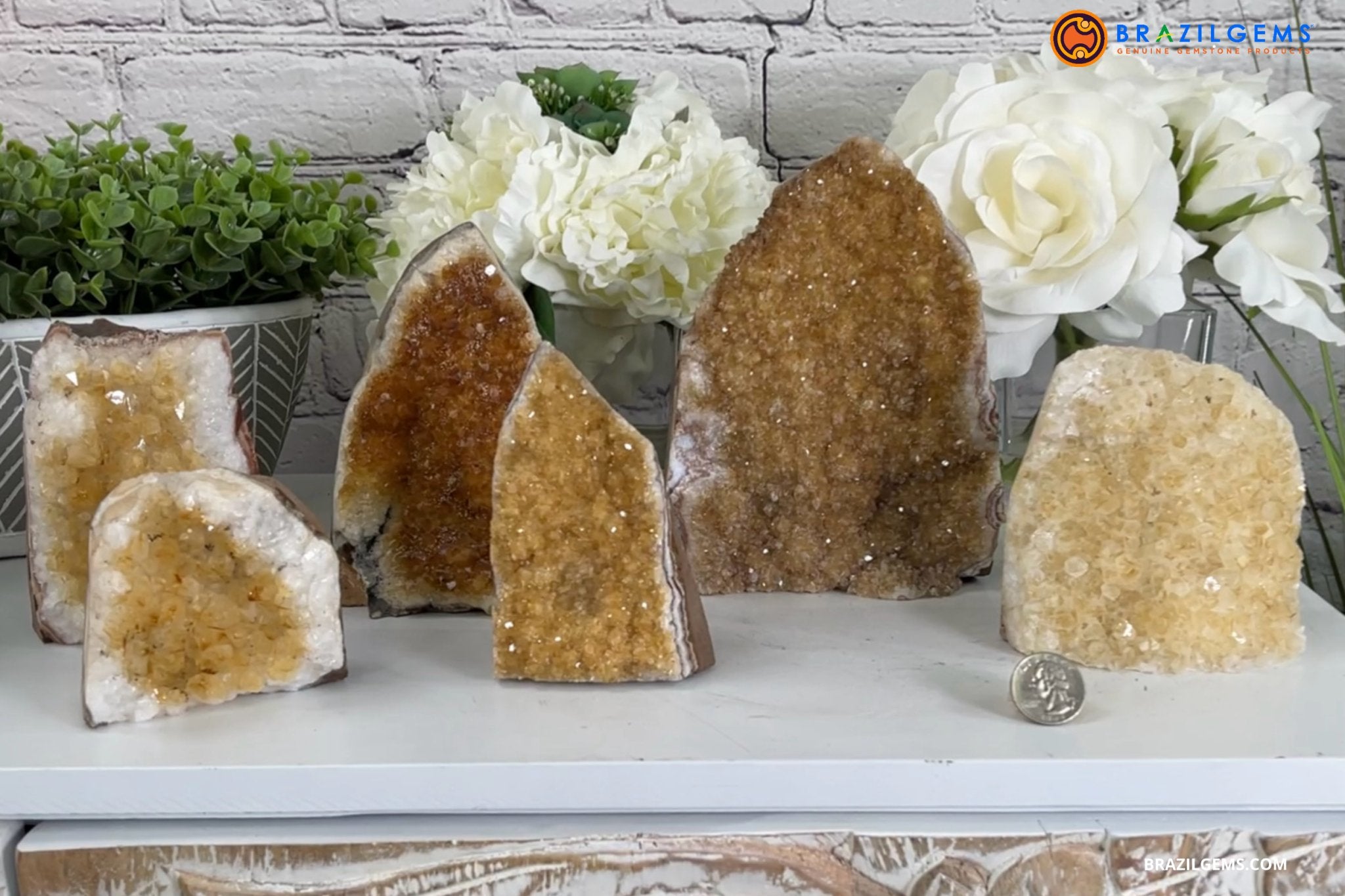 SMALL CITRINE CLUSTERS - Brazil Gems