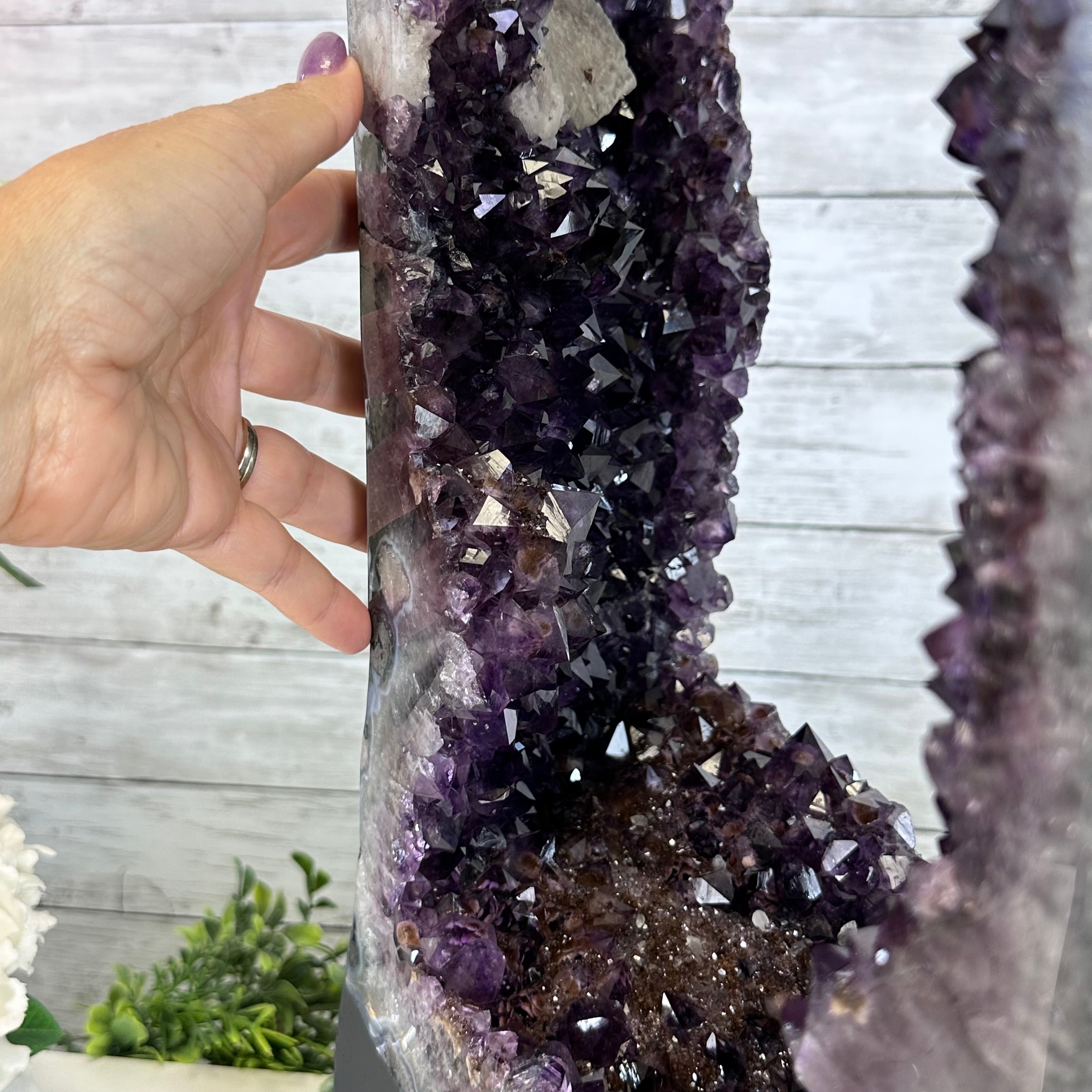 Extra Plus Quality Open 2 - Sided Amethyst Cathedral 72.8 lbs & 29.7" Tall #5605 - 0146 - Brazil GemsBrazil GemsExtra Plus Quality Open 2 - Sided Amethyst Cathedral 72.8 lbs & 29.7" Tall #5605 - 0146Open 2 - Sided Cathedrals5605 - 0146