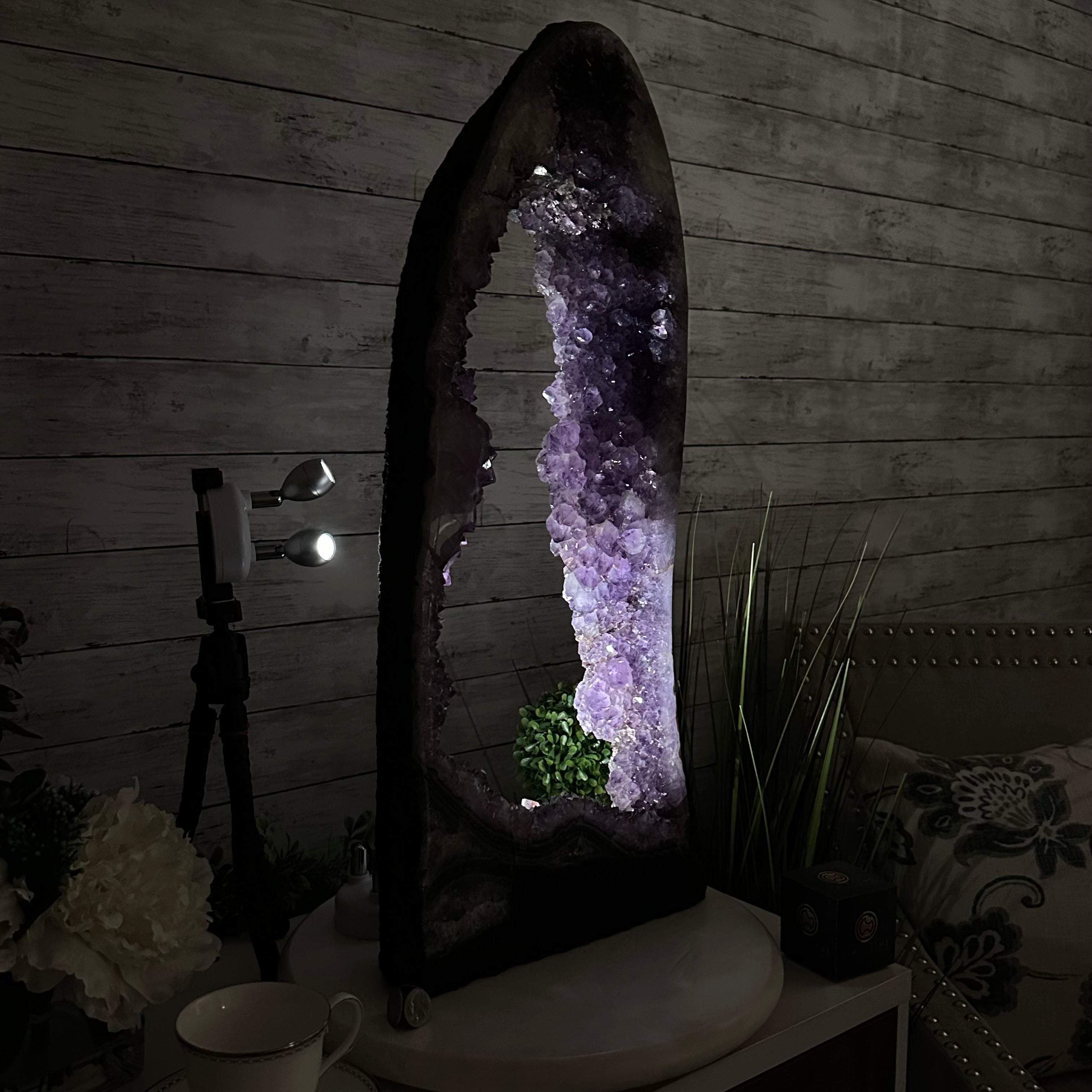 Extra Quality Open 2 - Sided Amethyst Cathedral 31.2 lbs & 26.5" Tall #5605 - 0162 - Brazil GemsBrazil GemsExtra Quality Open 2 - Sided Amethyst Cathedral 31.2 lbs & 26.5" Tall #5605 - 0162Open 2 - Sided Cathedrals5605 - 0162