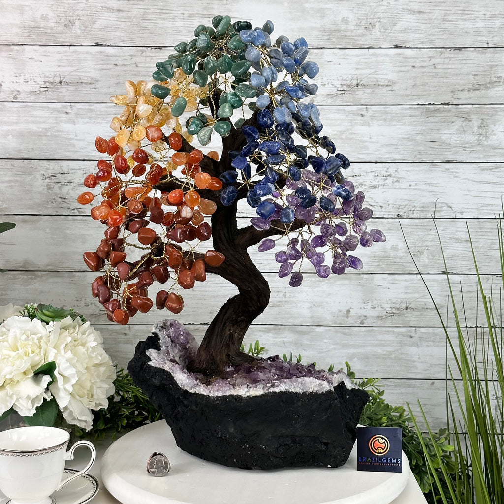 Gemstone Led Tree Rainbow Chakra Gemstone Trees For Sale | Brazil Gems