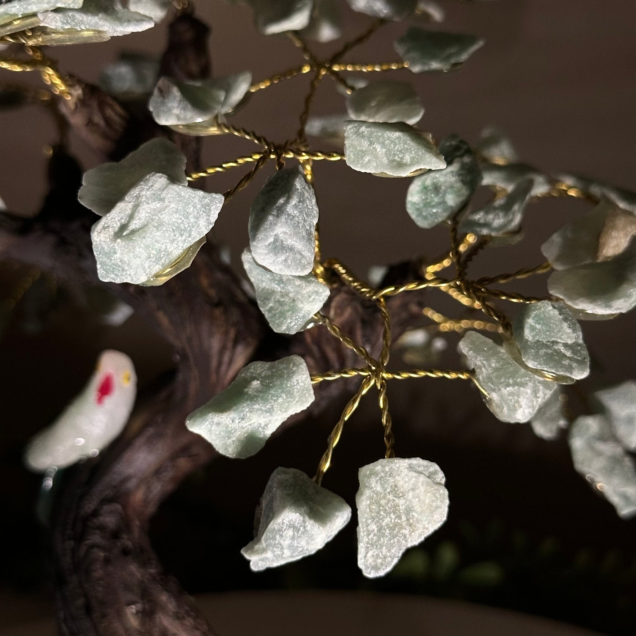 10" Tall Handmade Green Quartz Gemstone Tree, Green Quartz Base with a Crystal Bird #6403GQGQ - 001 - Brazil GemsBrazil Gems10" Tall Handmade Green Quartz Gemstone Tree, Green Quartz Base with a Crystal Bird #6403GQGQ - 001Gemstone Trees6403GQGQ - 001