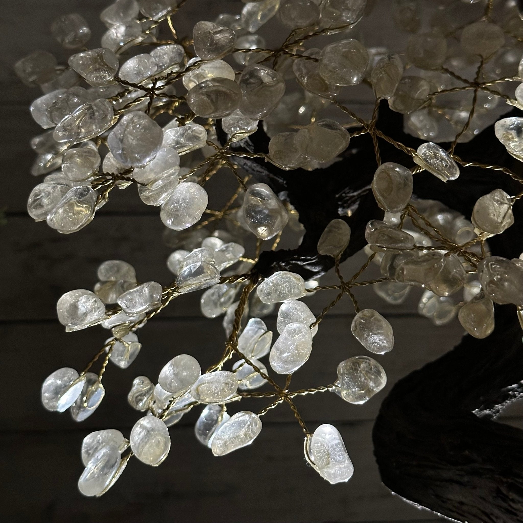 20" Tall Clear Quartz Gemstone Tree on an Amethyst Base, 540 gems #5406CQ - 009 - Brazil GemsBrazil Gems20" Tall Clear Quartz Gemstone Tree on an Amethyst Base, 540 gems #5406CQ - 009Gemstone Trees5406CQ - 009