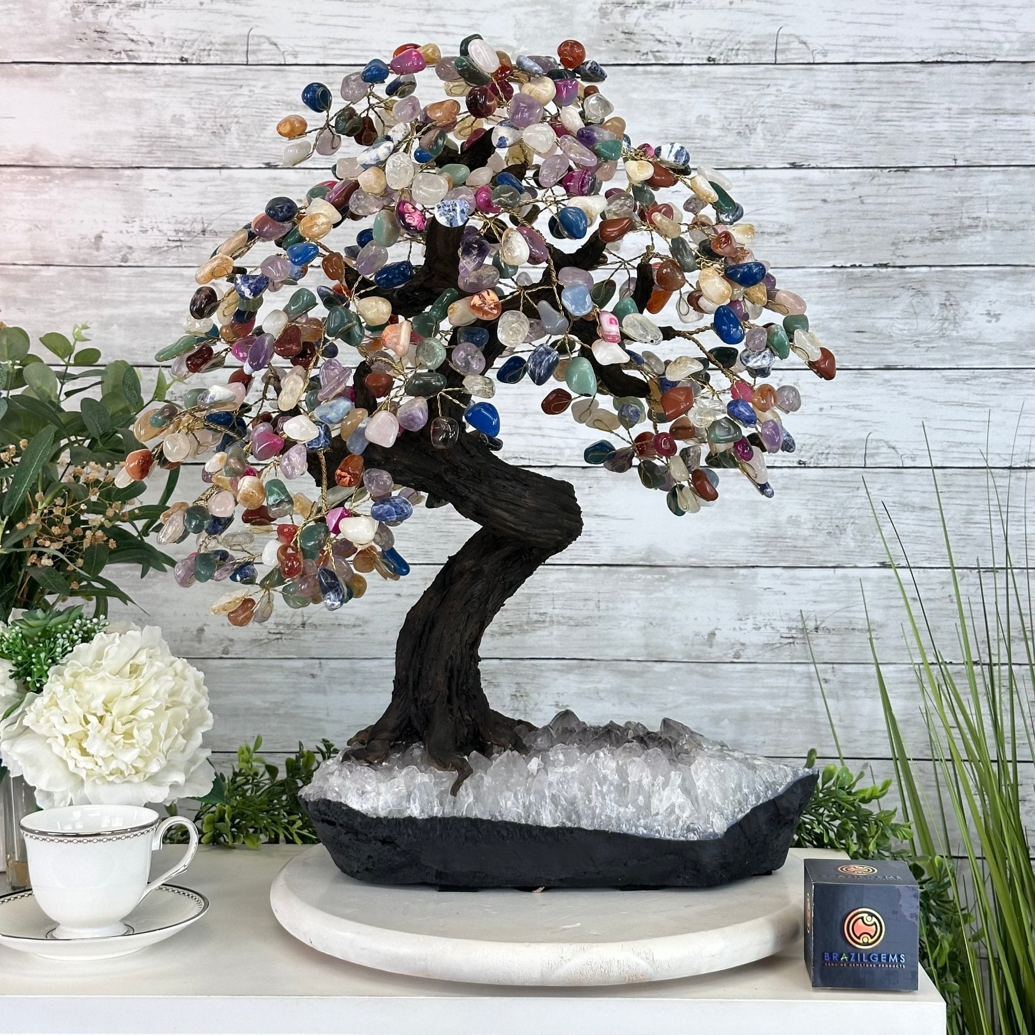 20" Tall Mixed Gems Gemstone Tree on an Amethyst base, 540 gems #5406MG - 011 - Brazil GemsBrazil Gems20" Tall Mixed Gems Gemstone Tree on an Amethyst base, 540 gems #5406MG - 011Gemstone Trees5406MG - 011