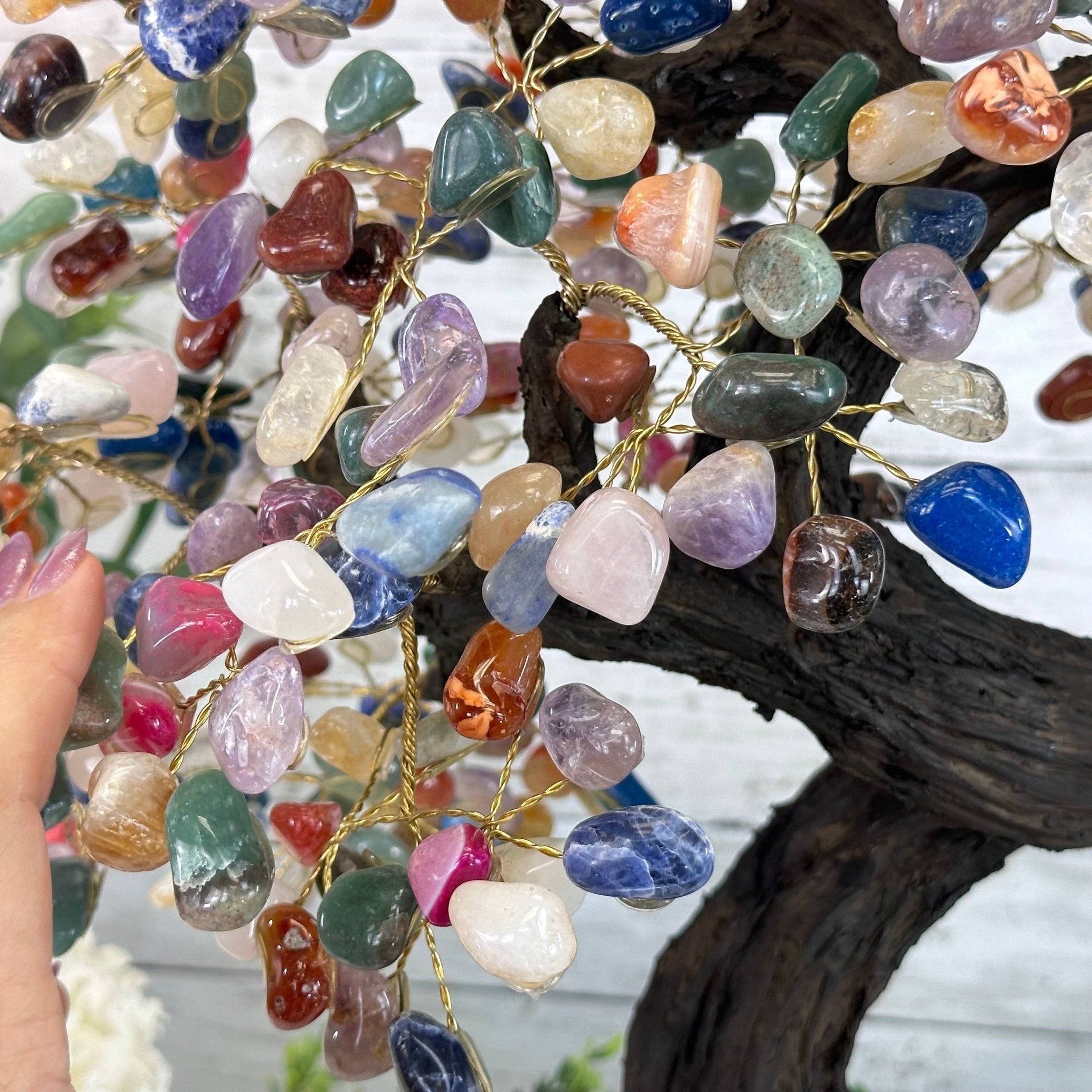 20" Tall Mixed Gems Gemstone Tree on an Amethyst base, 540 gems #5406MG - 011 - Brazil GemsBrazil Gems20" Tall Mixed Gems Gemstone Tree on an Amethyst base, 540 gems #5406MG - 011Gemstone Trees5406MG - 011