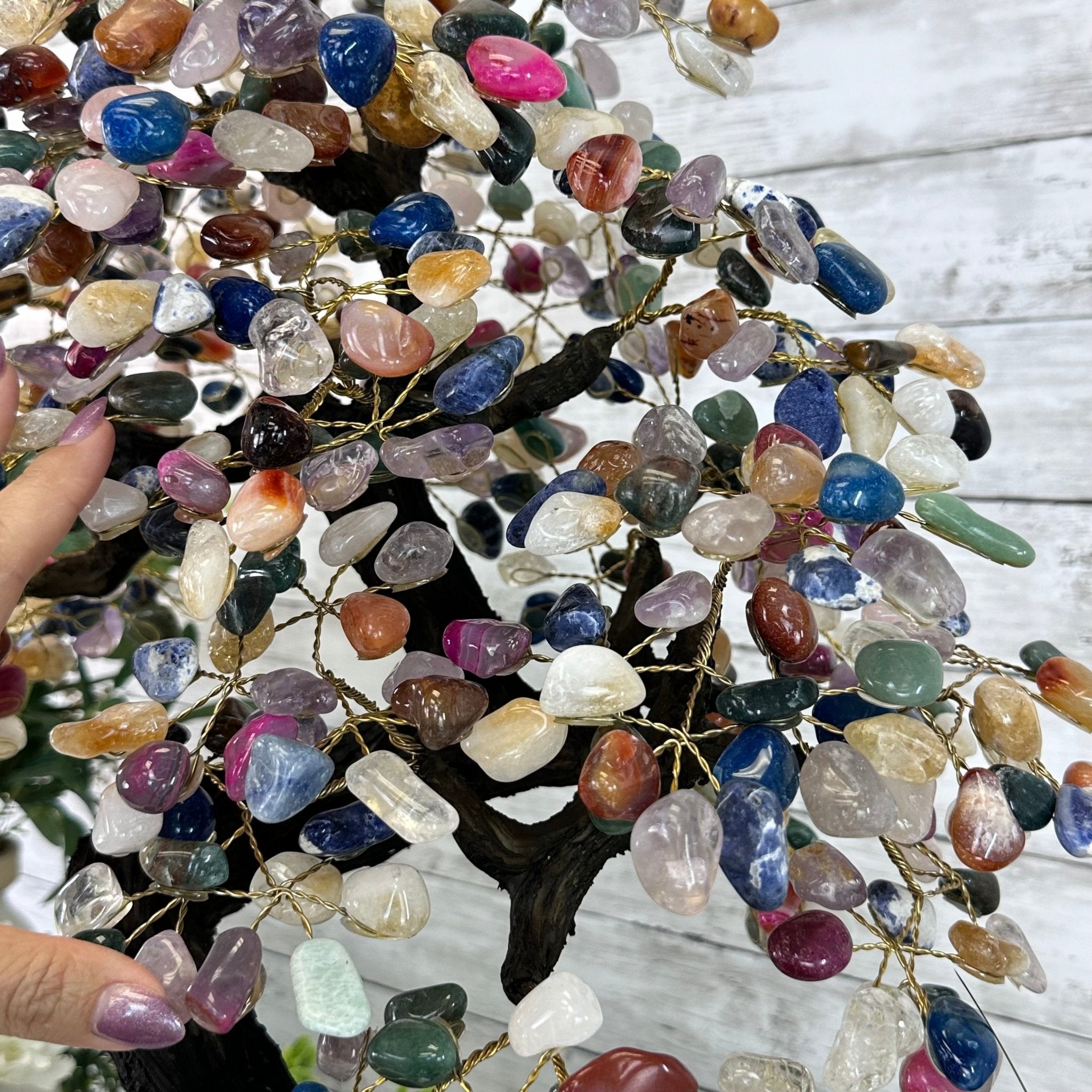 20" Tall Mixed Gems Gemstone Tree on an Amethyst base, 540 gems #5406MG - 011 - Brazil GemsBrazil Gems20" Tall Mixed Gems Gemstone Tree on an Amethyst base, 540 gems #5406MG - 011Gemstone Trees5406MG - 011