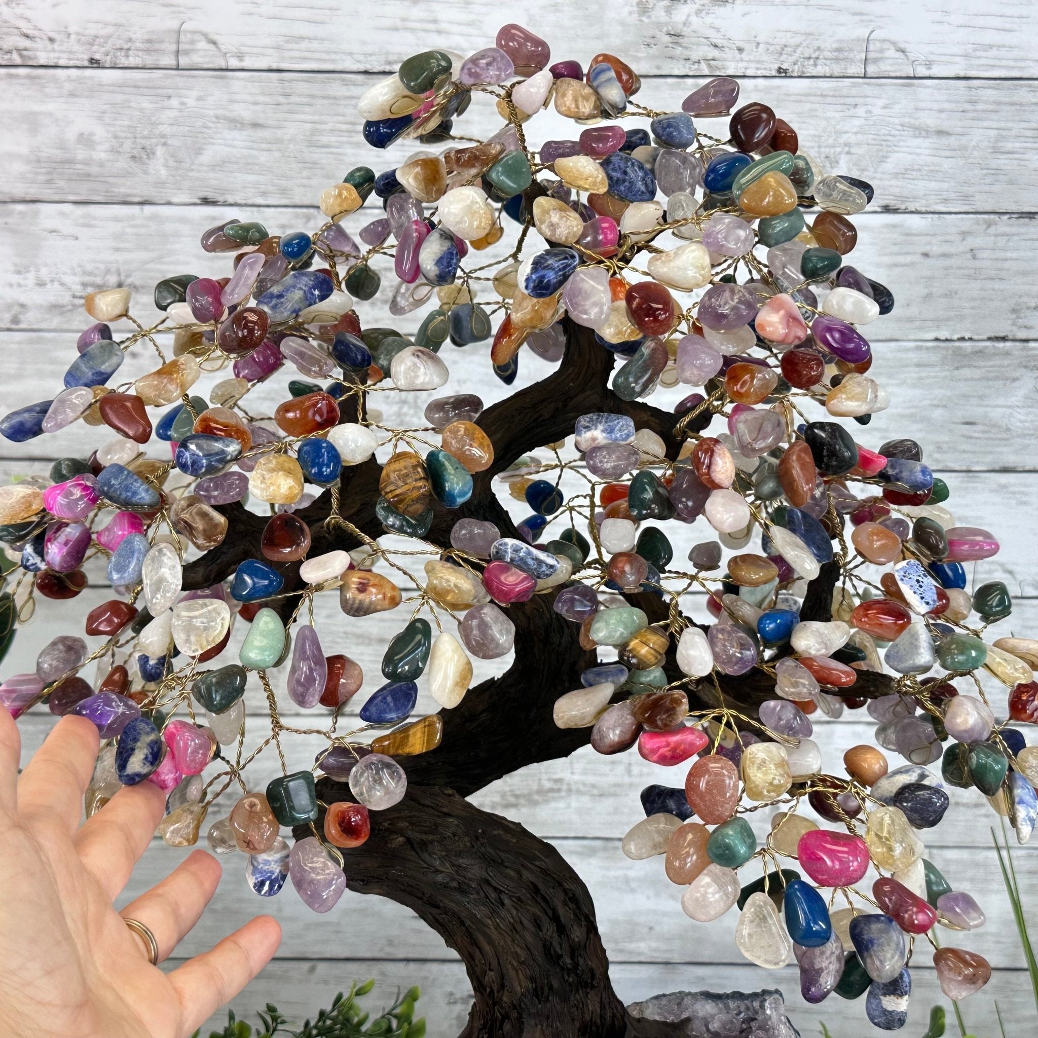 20" Tall Mixed Gems Gemstone Tree on an Amethyst base, 540 gems #5406MG - 012 - Brazil GemsBrazil Gems20" Tall Mixed Gems Gemstone Tree on an Amethyst base, 540 gems #5406MG - 012Gemstone Trees5406MG - 012