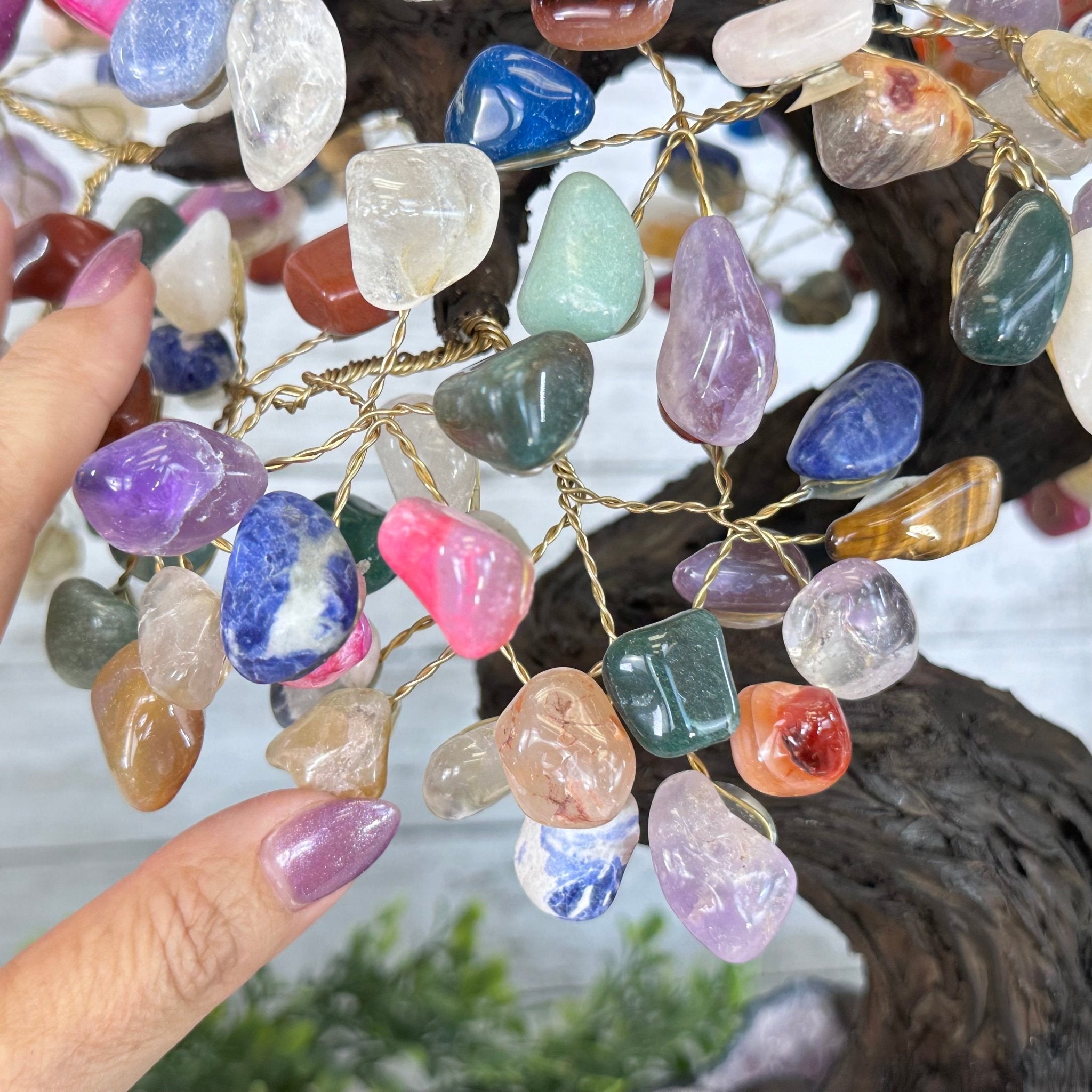 20" Tall Mixed Gems Gemstone Tree on an Amethyst base, 540 gems #5406MG - 012 - Brazil GemsBrazil Gems20" Tall Mixed Gems Gemstone Tree on an Amethyst base, 540 gems #5406MG - 012Gemstone Trees5406MG - 012