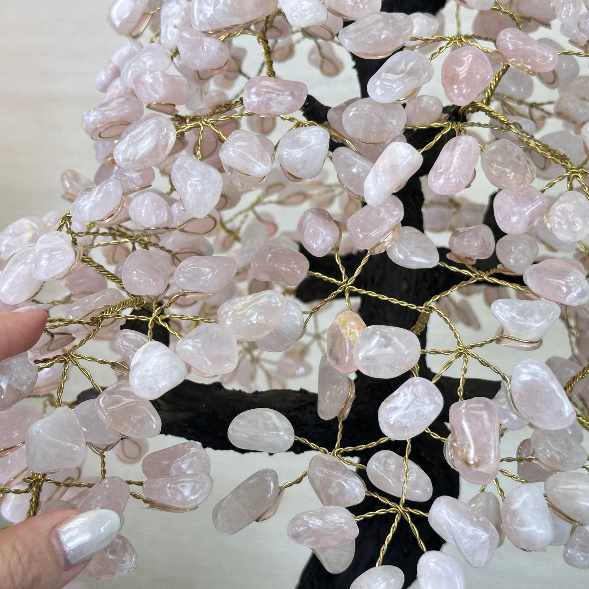 21" Tall Rose Quartz Gemstone Tree on an Amethyst base, 540 gems #5406RQ - 018 - Brazil GemsBrazil Gems21" Tall Rose Quartz Gemstone Tree on an Amethyst base, 540 gems #5406RQ - 018Gemstone Trees5406RQ - 018