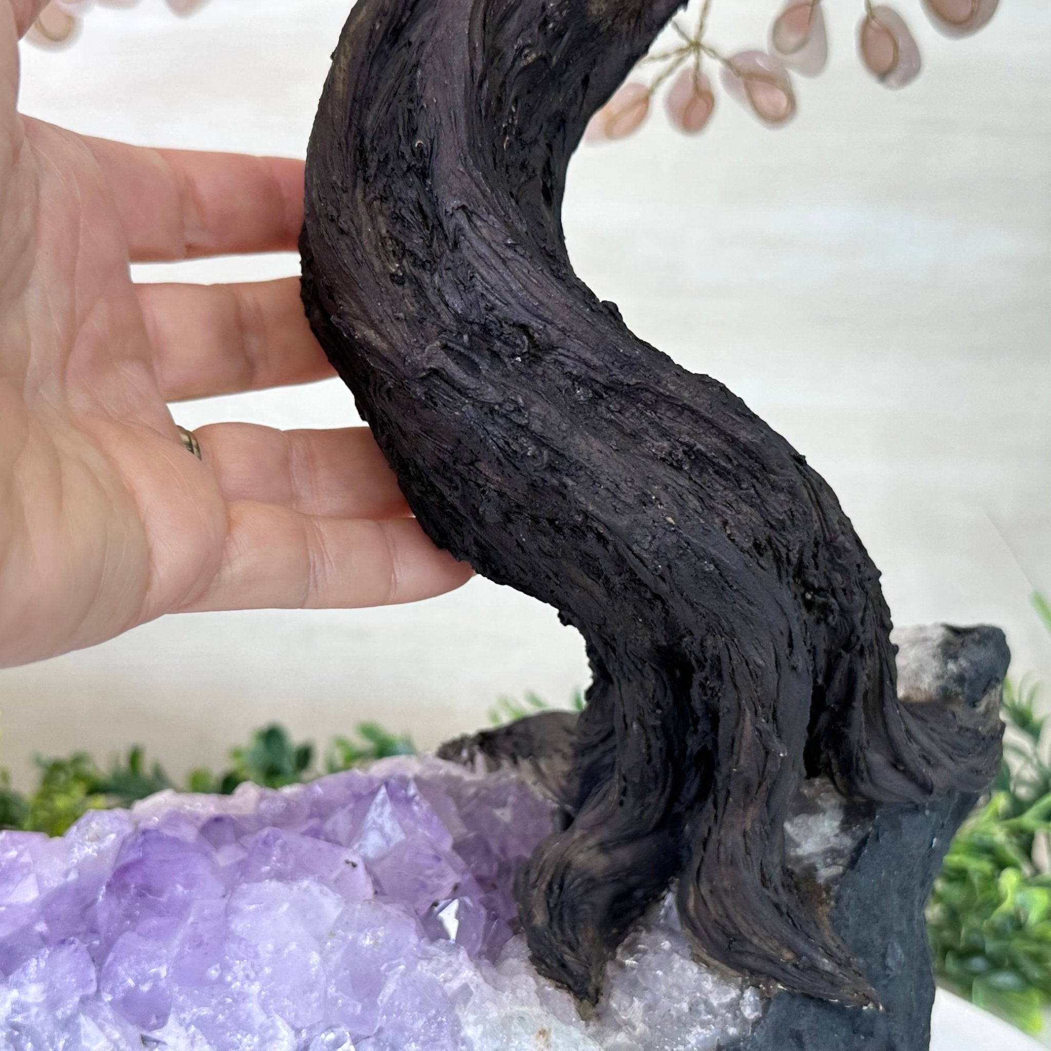 21" Tall Rose Quartz Gemstone Tree on an Amethyst base, 540 gems #5406RQ - 018 - Brazil GemsBrazil Gems21" Tall Rose Quartz Gemstone Tree on an Amethyst base, 540 gems #5406RQ - 018Gemstone Trees5406RQ - 018