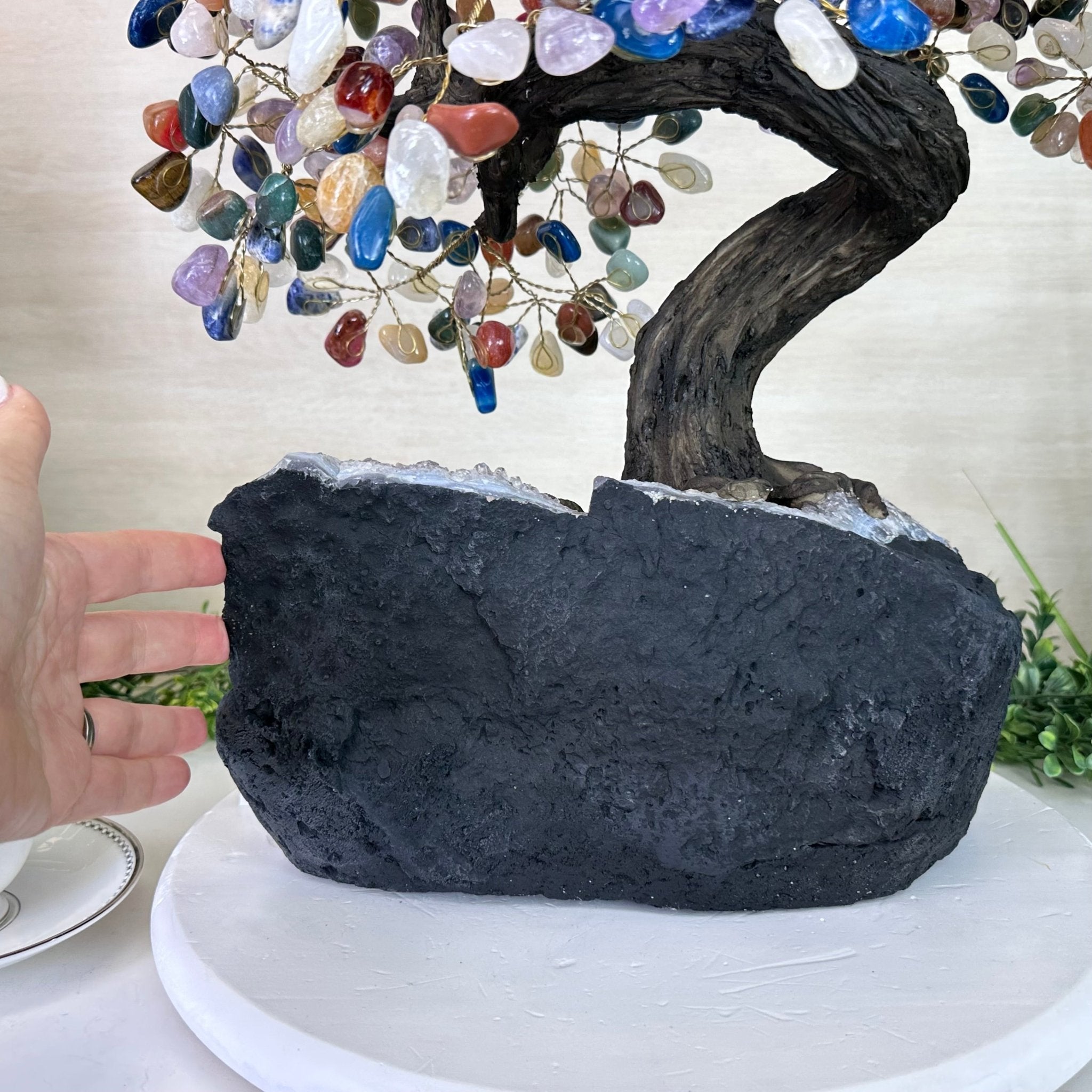 21.5" Tall Mixed Gems Gemstone Tree on an Amethyst base, 540 gems #5406MG - 014 - Brazil GemsBrazil Gems21.5" Tall Mixed Gems Gemstone Tree on an Amethyst base, 540 gems #5406MG - 014Gemstone Trees5406MG - 014