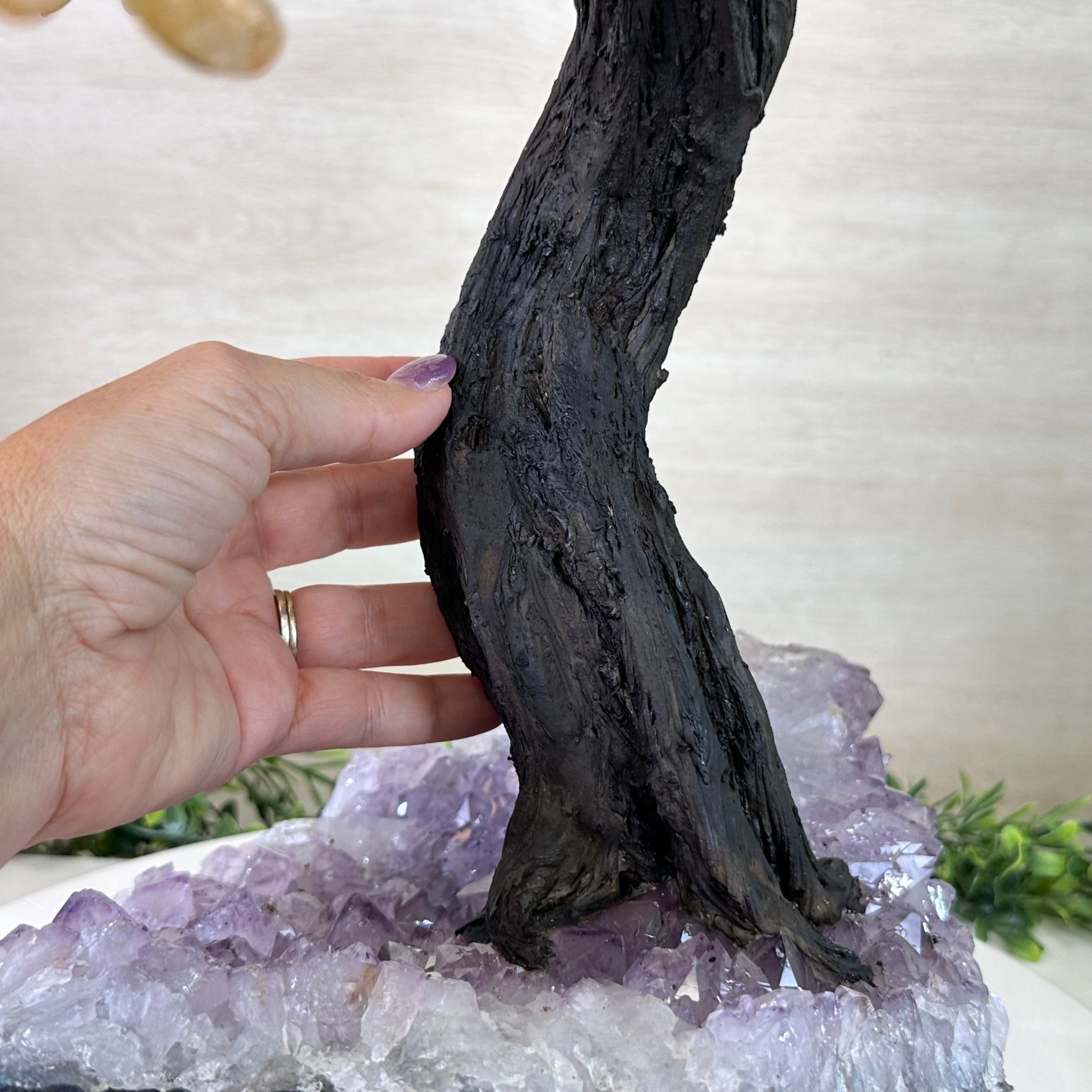 21.75" Tall Citrine Gemstone Tree on an Amethyst Base, 540 gems #5406CI - 022 - Brazil GemsBrazil Gems21.75" Tall Citrine Gemstone Tree on an Amethyst Base, 540 gems #5406CI - 022Gemstone Trees5406CI - 022