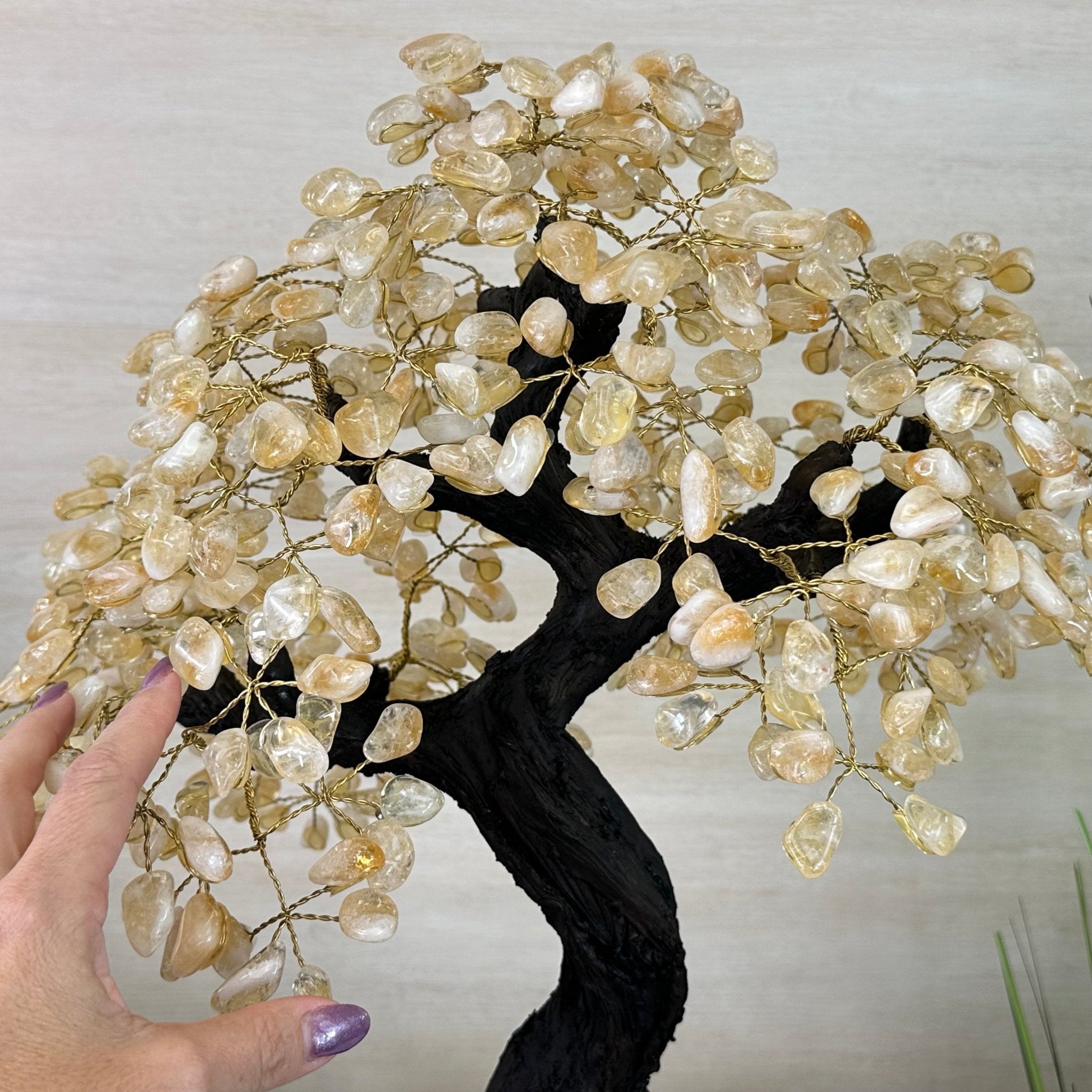 21.75" Tall Citrine Gemstone Tree on an Amethyst Base, 540 gems #5406CI - 022 - Brazil GemsBrazil Gems21.75" Tall Citrine Gemstone Tree on an Amethyst Base, 540 gems #5406CI - 022Gemstone Trees5406CI - 022