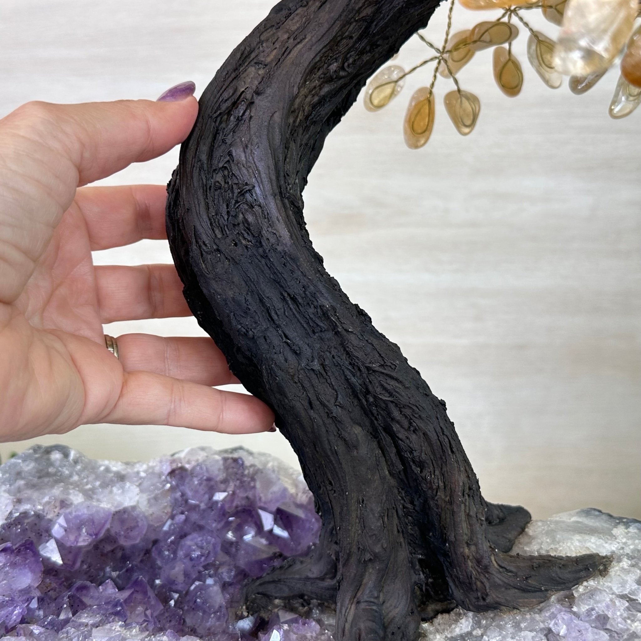 21.75" Tall Citrine Gemstone Tree on an Amethyst Base, 540 gems #5406CI - 023 - Brazil GemsBrazil Gems21.75" Tall Citrine Gemstone Tree on an Amethyst Base, 540 gems #5406CI - 023Gemstone Trees5406CI - 023