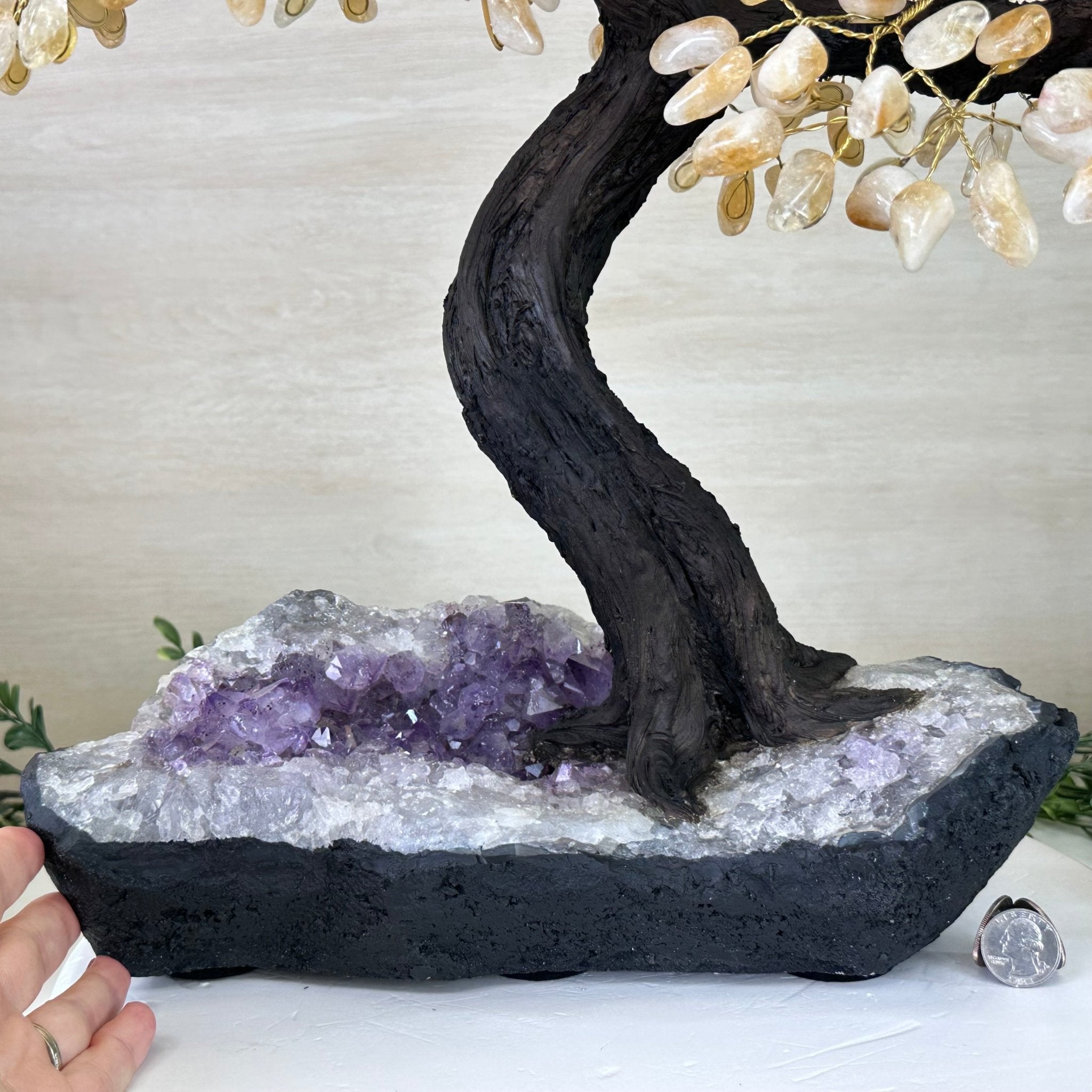 21.75" Tall Citrine Gemstone Tree on an Amethyst Base, 540 gems #5406CI - 023 - Brazil GemsBrazil Gems21.75" Tall Citrine Gemstone Tree on an Amethyst Base, 540 gems #5406CI - 023Gemstone Trees5406CI - 023