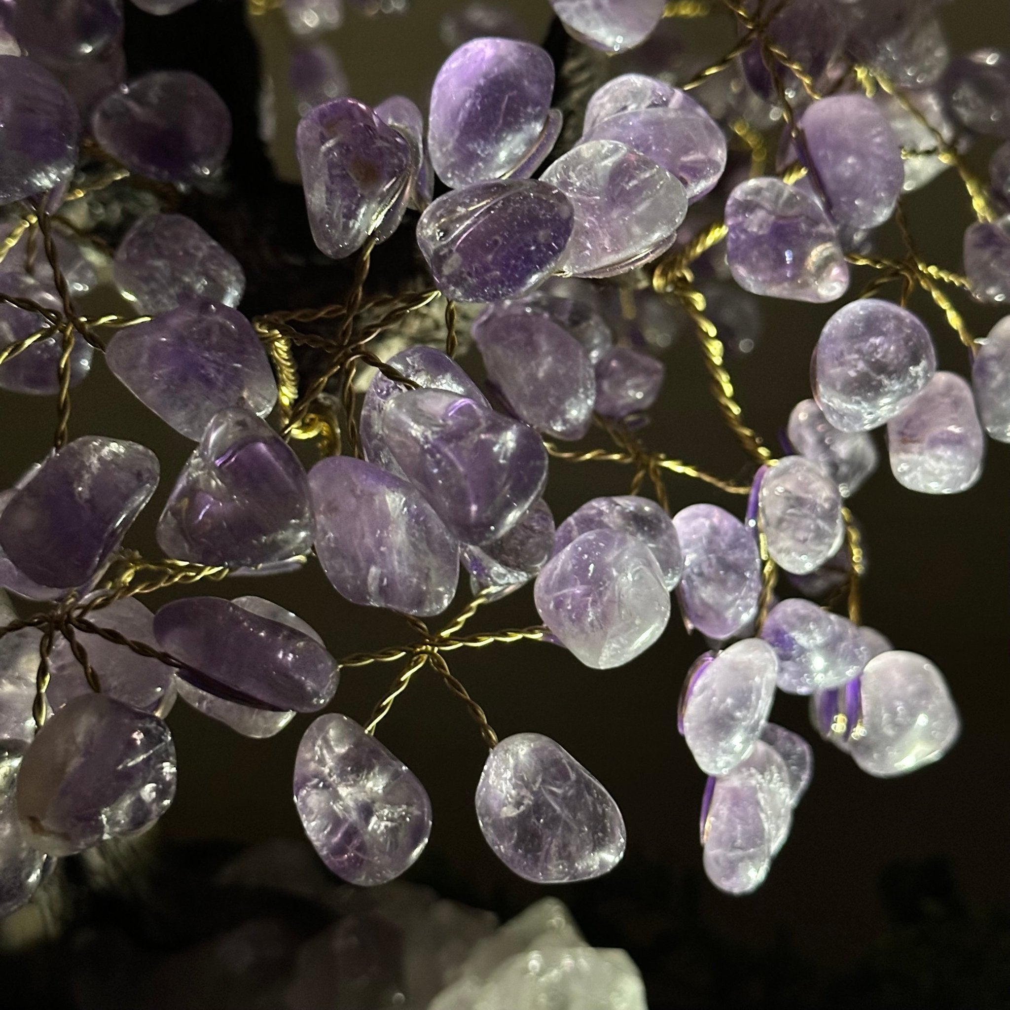 21.8" Tall Amethyst Gemstone Tree on an Amethyst base, 540 gems #5406AM - 040 - Brazil GemsBrazil Gems21.8" Tall Amethyst Gemstone Tree on an Amethyst base, 540 gems #5406AM - 040Gemstone Trees5406AM - 040