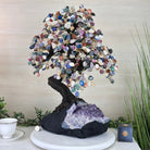 22.1" Tall Mixed Gems Gemstone Tree on an Amethyst base, 540 gems #5406MG - 013 - Brazil GemsBrazil Gems22.1" Tall Mixed Gems Gemstone Tree on an Amethyst base, 540 gems #5406MG - 013Gemstone Trees5406MG - 013