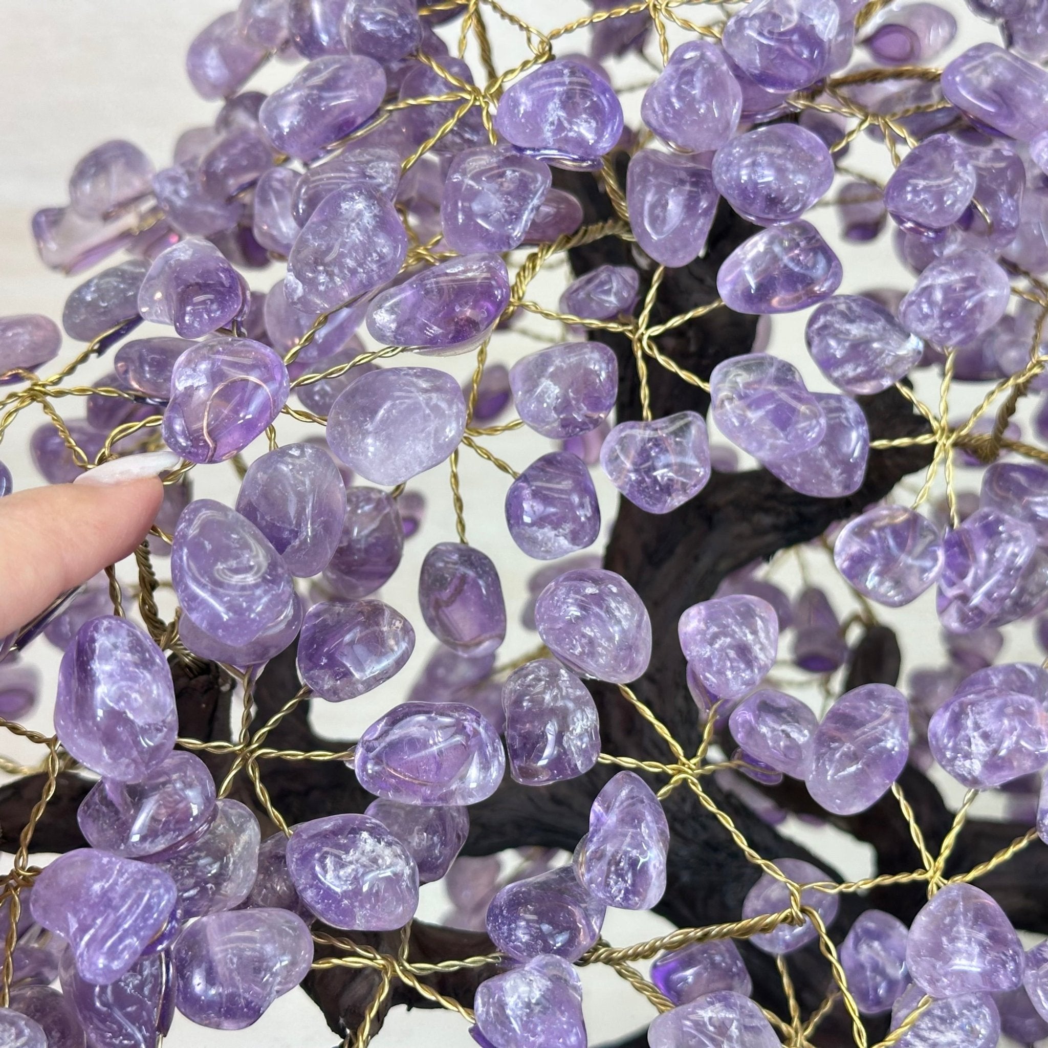 22.5" Tall Amethyst Gemstone Tree on an Amethyst base, 540 gems #5406AM - 044 - Brazil GemsBrazil Gems22.5" Tall Amethyst Gemstone Tree on an Amethyst base, 540 gems #5406AM - 044Gemstone Trees5406AM - 044