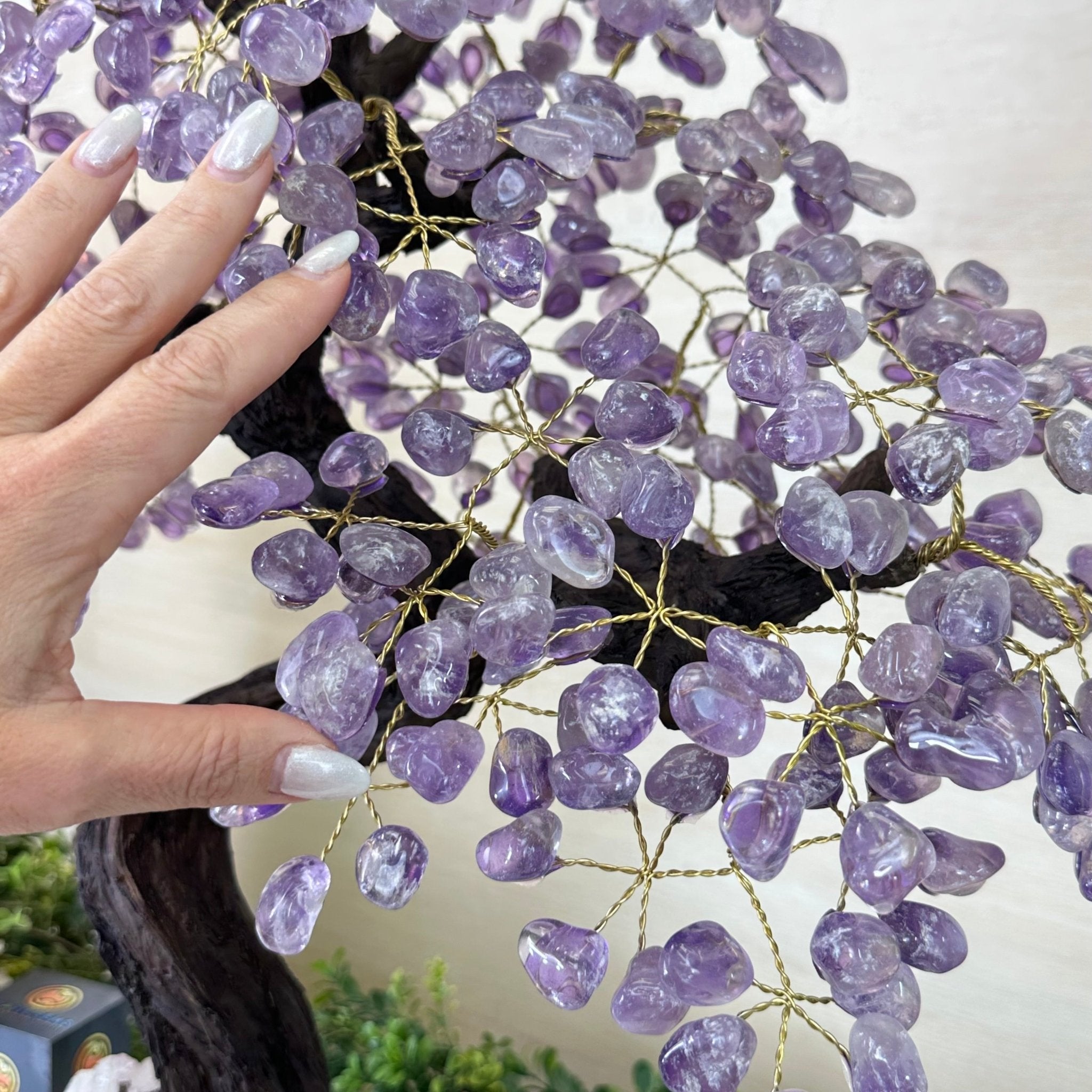 22.5" Tall Amethyst Gemstone Tree on an Amethyst base, 540 gems #5406AM - 044 - Brazil GemsBrazil Gems22.5" Tall Amethyst Gemstone Tree on an Amethyst base, 540 gems #5406AM - 044Gemstone Trees5406AM - 044