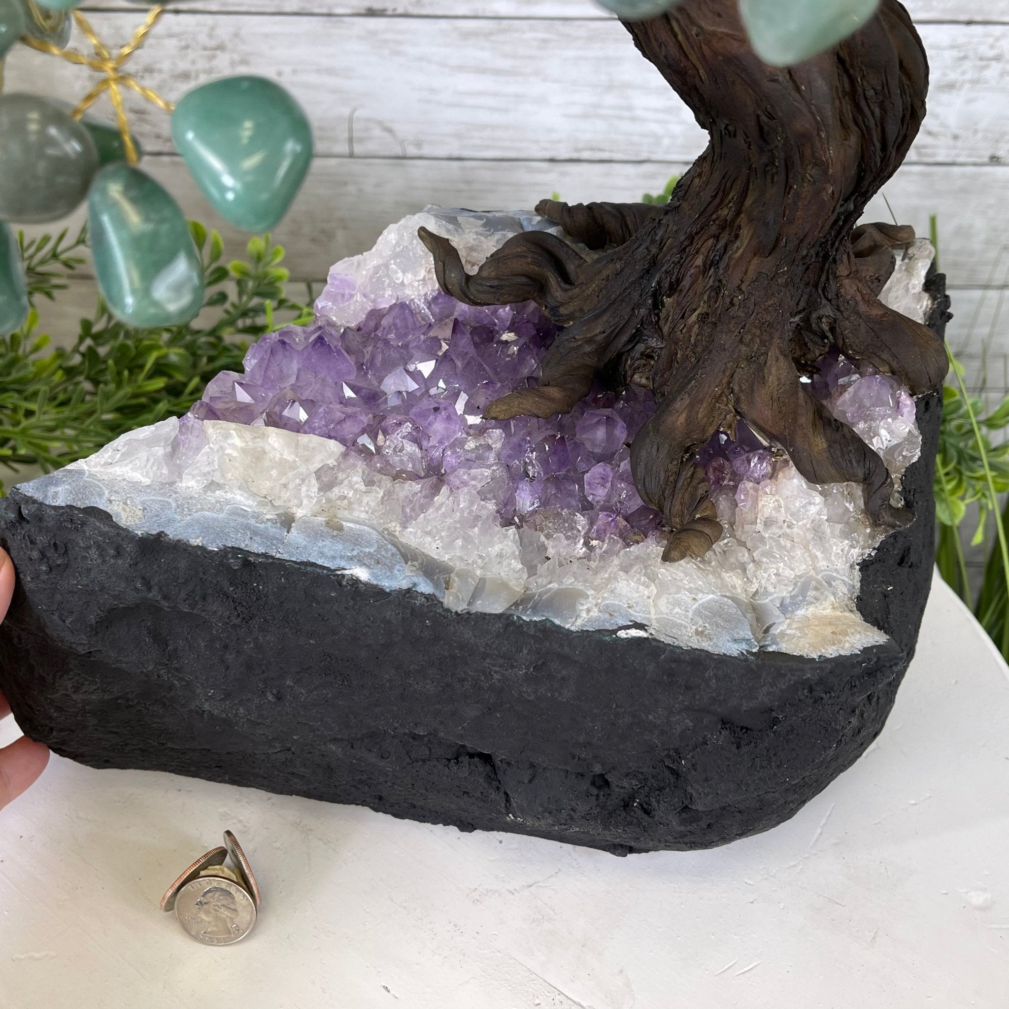Handmade Green Quartz Gemstone Tree 25