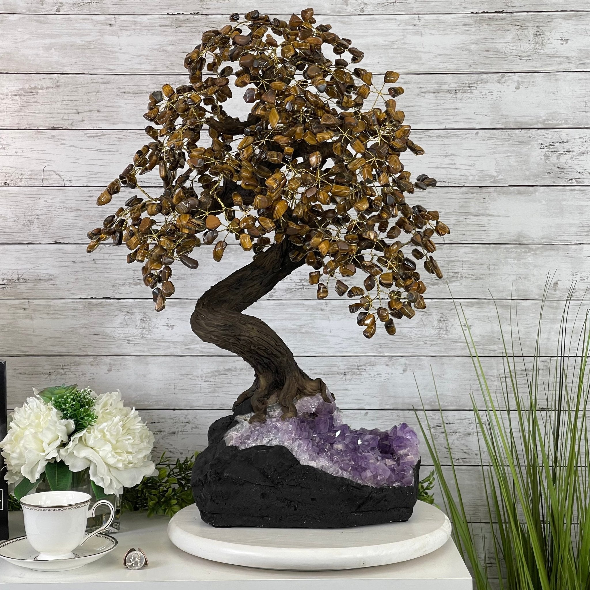Handmade Tiger's Eye Gemstone Tree 25