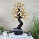 25.4" Tall Large Citrine Gemstone Tree on an Amethyst Base, 720 gems #5407CI - 014 - Brazil GemsBrazil Gems25.4" Tall Large Citrine Gemstone Tree on an Amethyst Base, 720 gems #5407CI - 014Gemstone Trees5407CI - 014