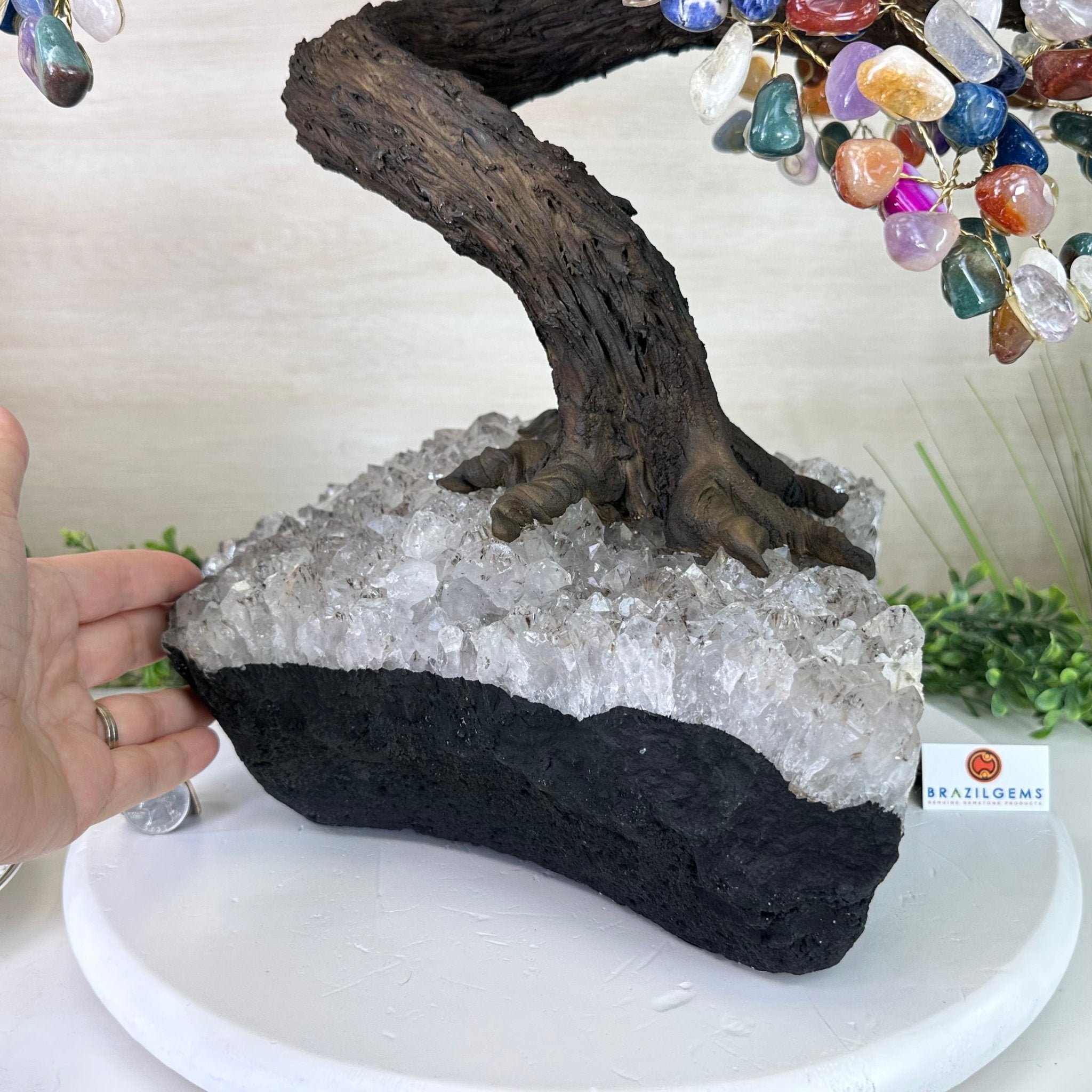 25.5" Tall Large Mixed Gems Gemstone Tree on an Amethyst Base, 720 gems #5407MG - 007 - Brazil GemsBrazil Gems25.5" Tall Large Mixed Gems Gemstone Tree on an Amethyst Base, 720 gems #5407MG - 007Gemstone Trees5407MG - 007